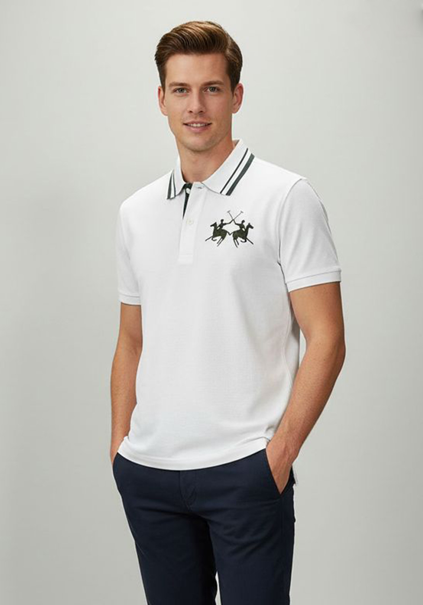 La Martina Polo Pique - MCP024 PK202 00009 Birch