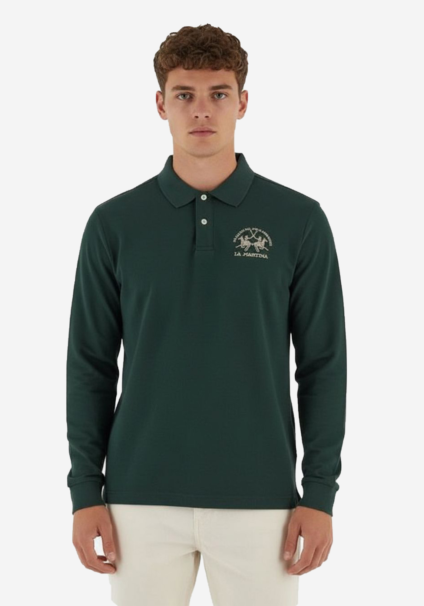 La Martina Polo Μπλούζα της σειράς Braeden - MBP003 PK001 03037 Sycamore