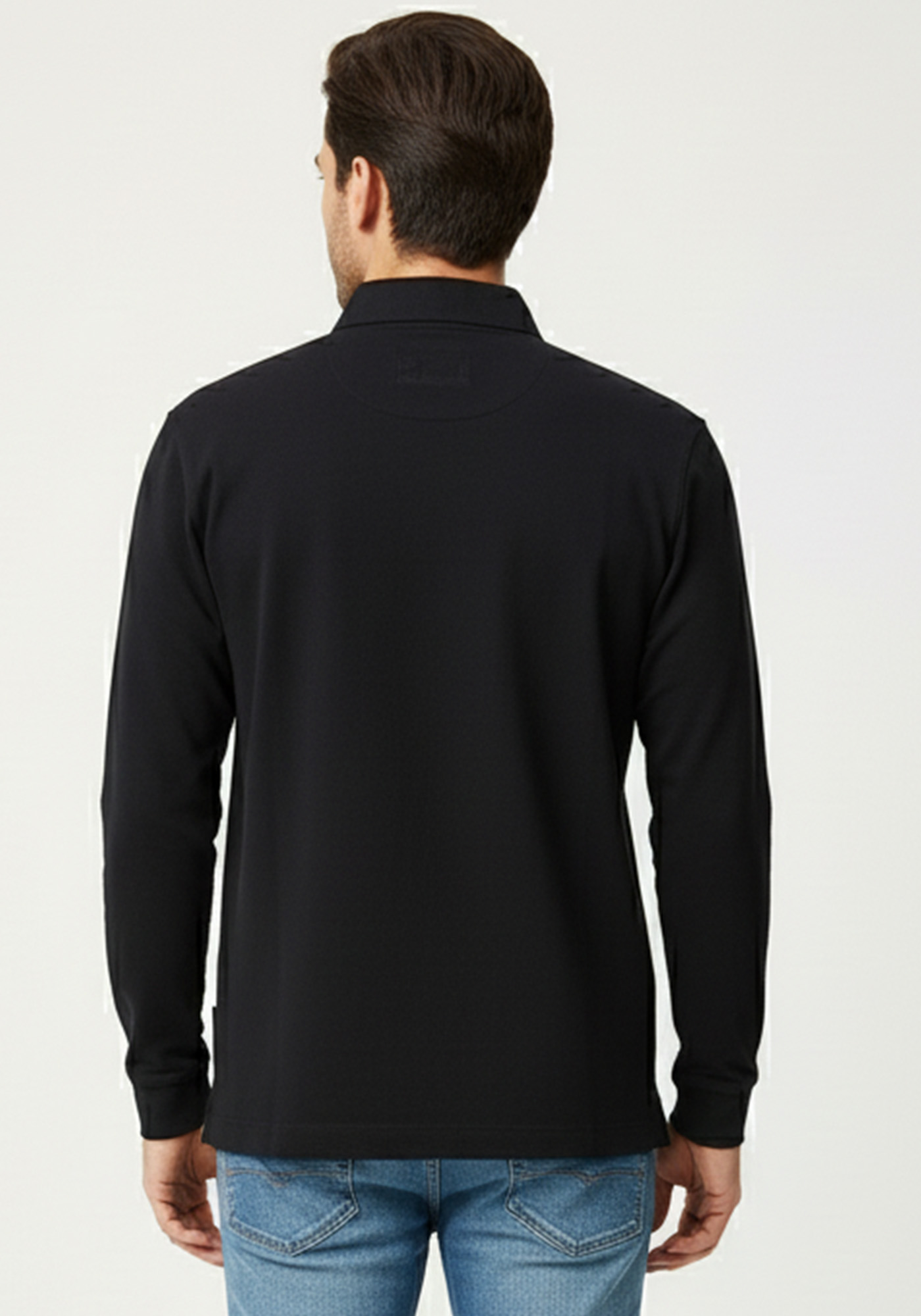 La Martina Polo Μπλούζα της σειράς Brendon - MBP008 JS005 09999 Black φωτογραφία