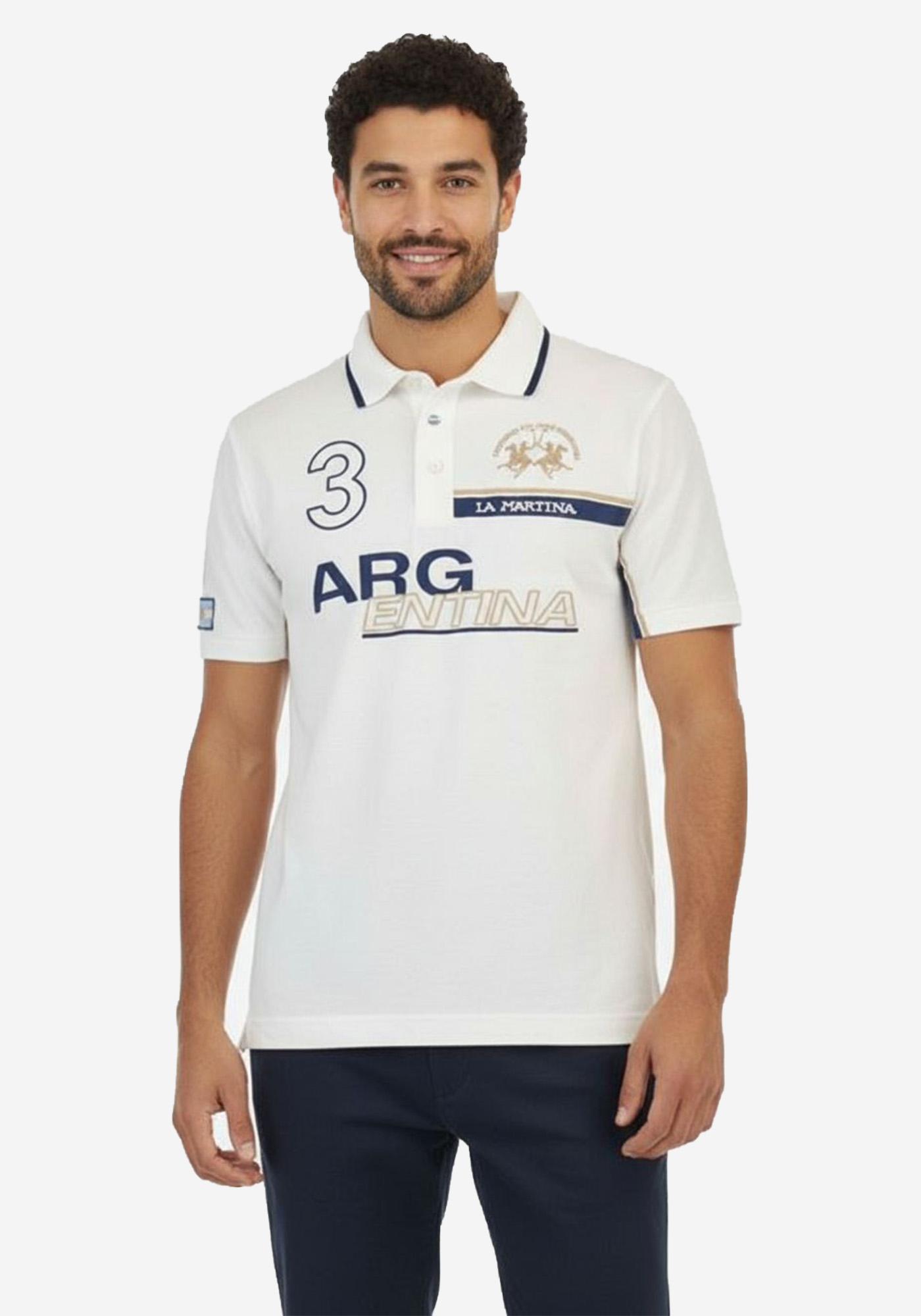 La Martina Polo της σειράς PRE Collection - MAP601 PK001 00001 Optic White