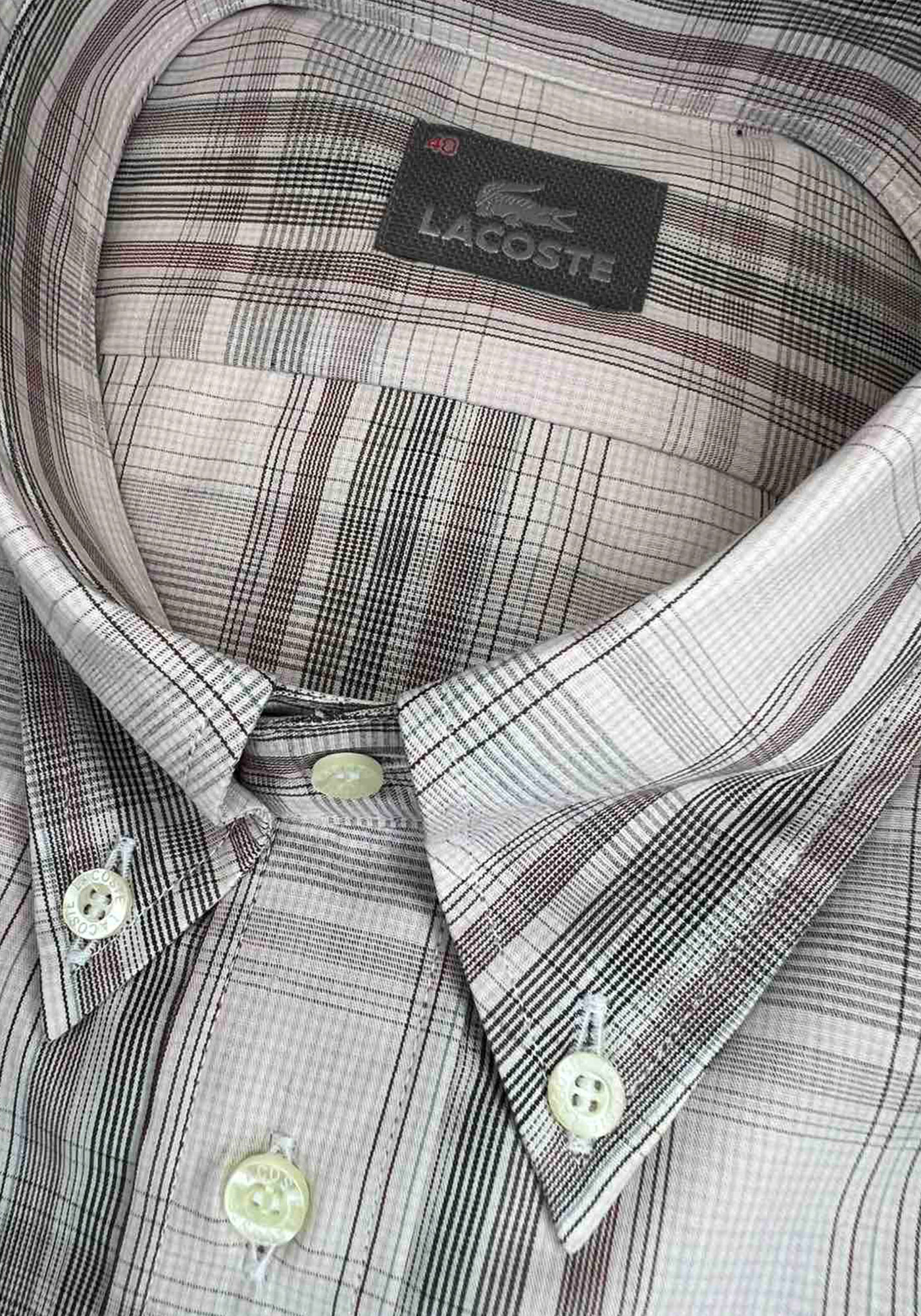 Lacoste Πουκάμισο Checkered- CH2033 522 White/Marine φωτογραφία