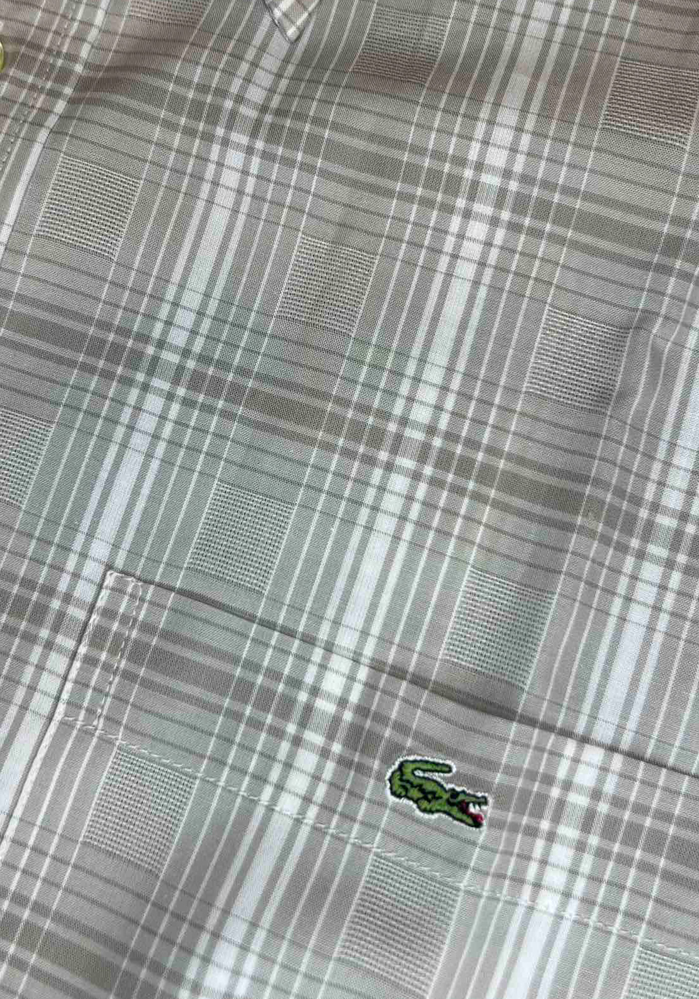 Lacoste Πουκάμισο Checkered - CH2033 522 White/Grey φωτογραφία