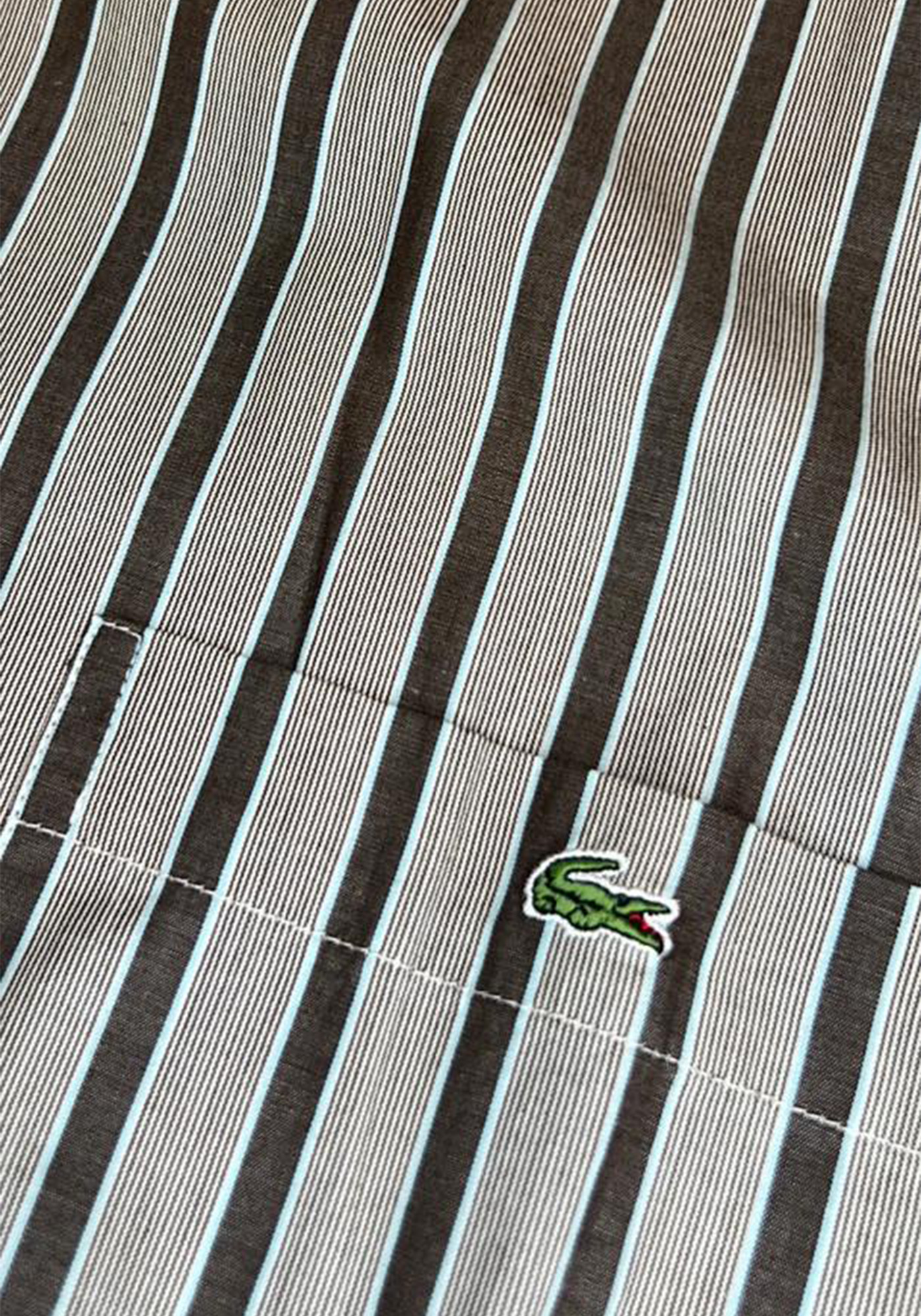 Lacoste Πουκάμισο Stripe - CH2843 H6K Brown φωτογραφία
