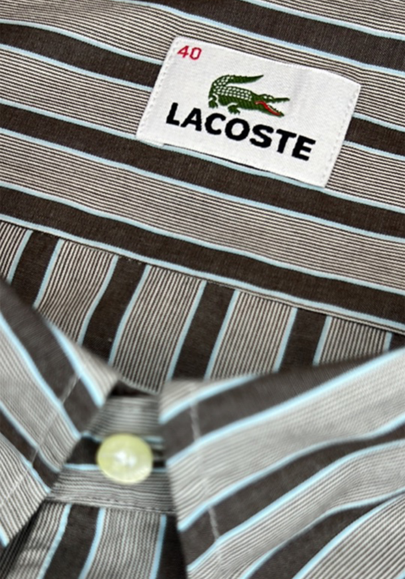 Lacoste Πουκάμισο Stripe - CH2843 H6K Brown φωτογραφία