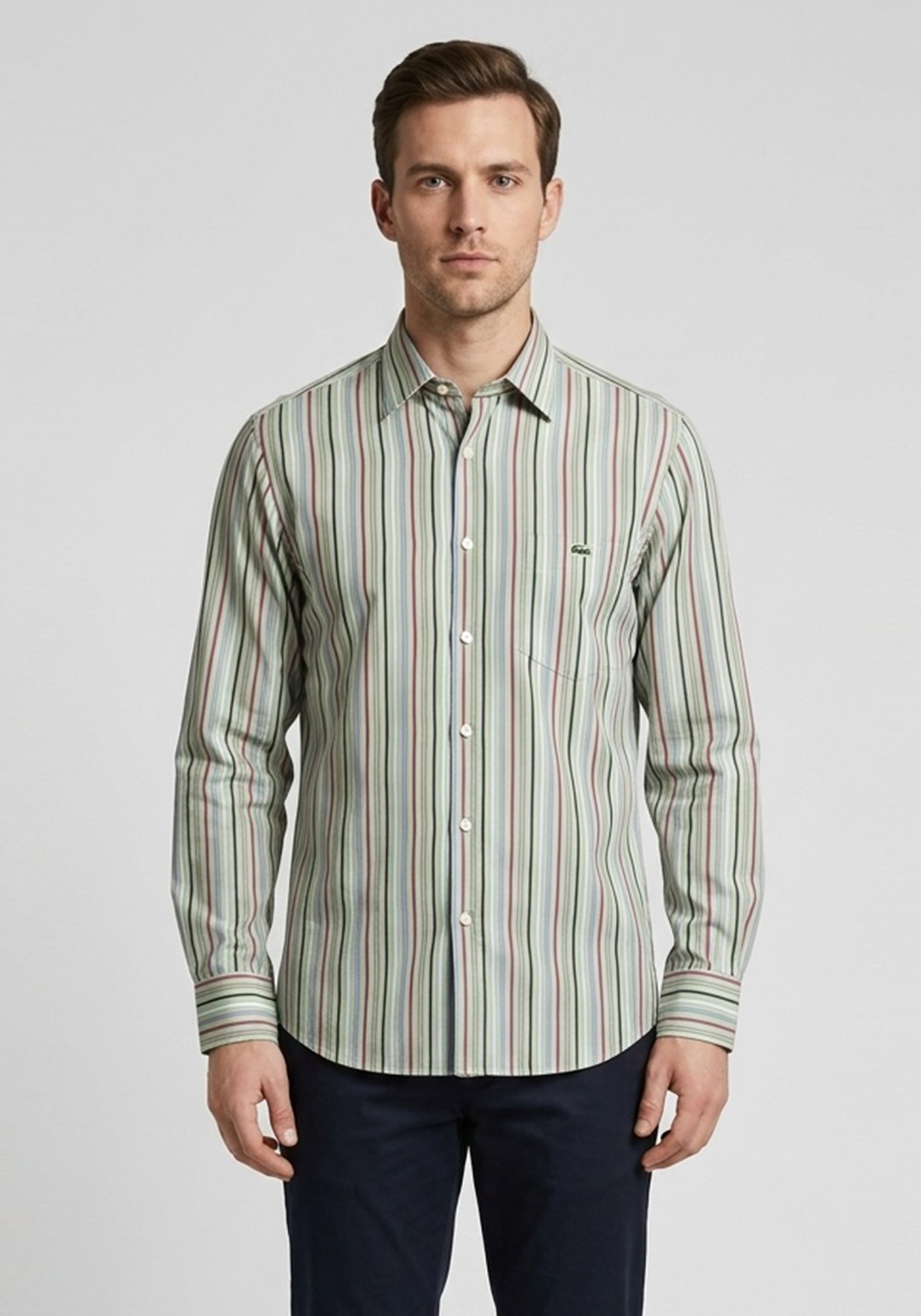 Lacoste Sport Lacoste Πουκάμισο Stripe - CH2843 H6K Green/Multi