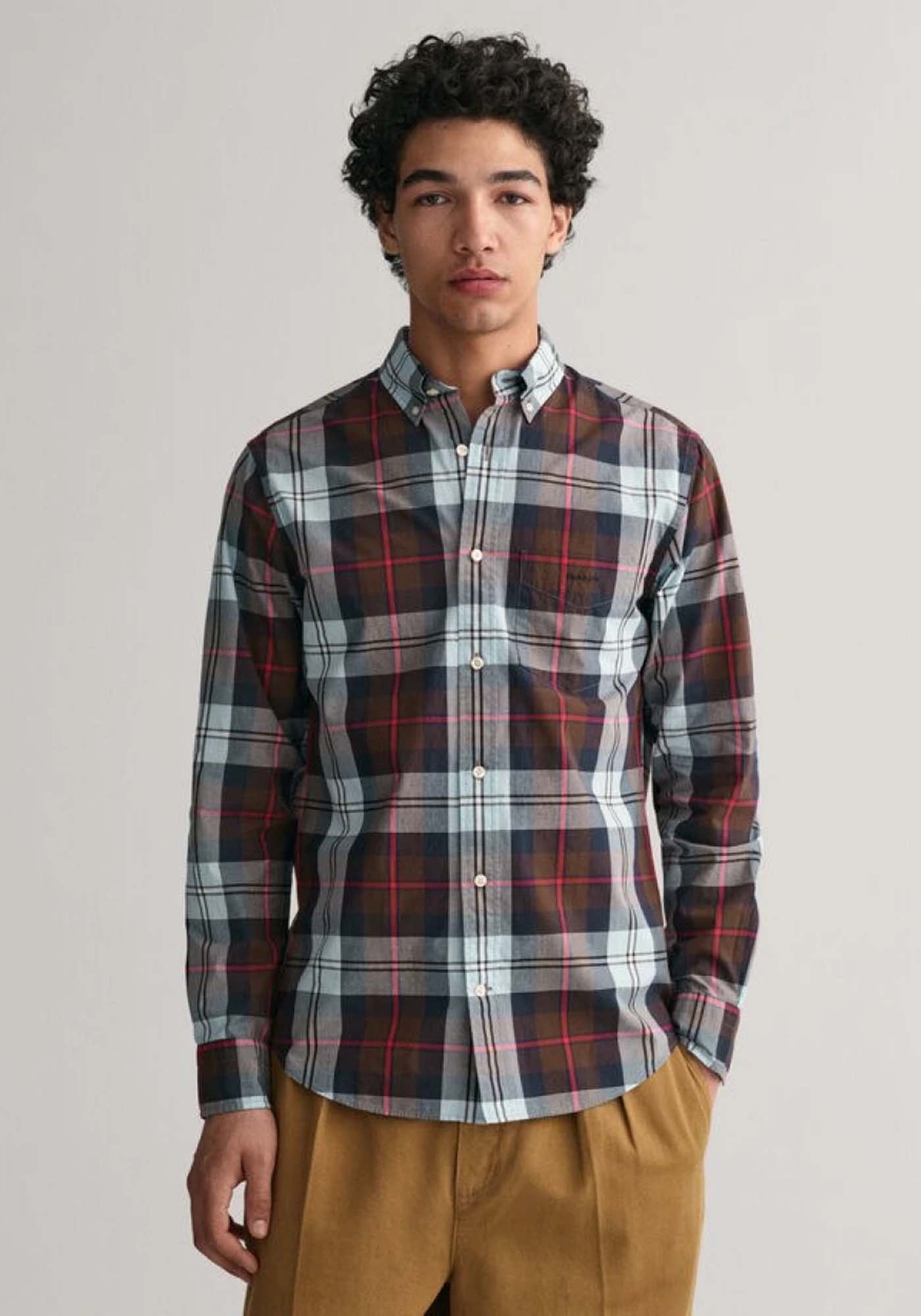 GANT Πουκάμισο της σειράς Large Check - 3230173 274 Rich Brown