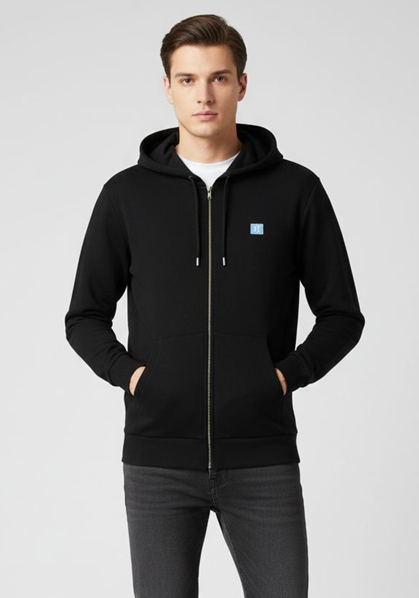 Les Deux Ζακέτα της σειράς Zipper Hoodie - LDM202003 100037 Black