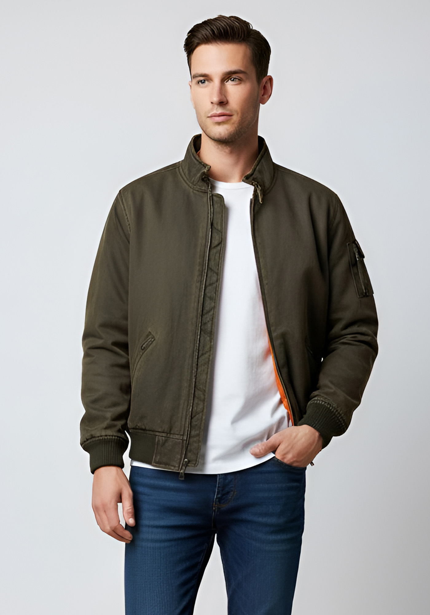 MCS Marlboro Classics MCS Malboro Classics Δερμάτινο Μπουφάν της σειράς Spirit - 5LC5319 L0074103 098 Brown