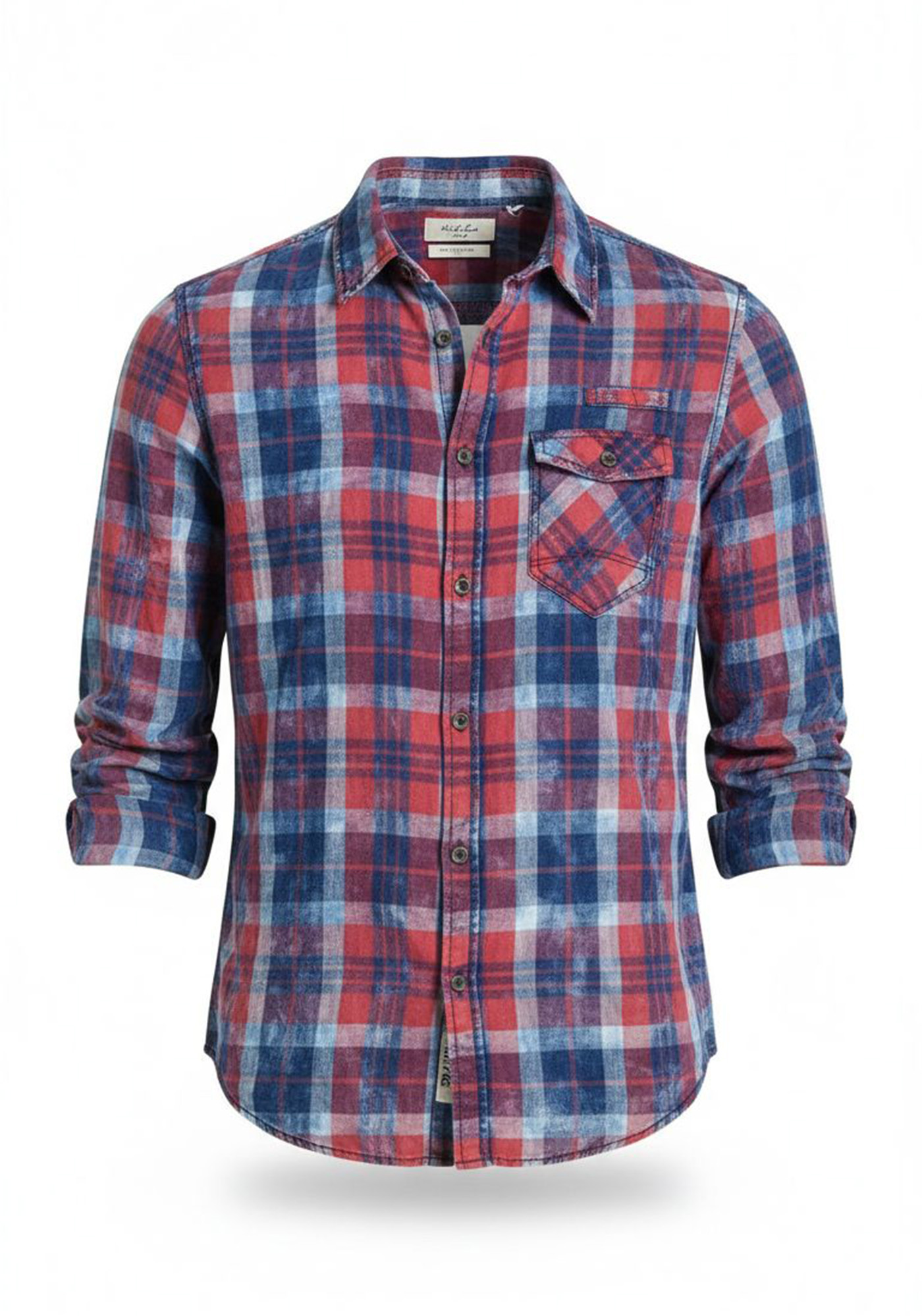 MCS Marlboro Classics Πουκάμισο σε κανονική γραμμή - MM80390 Multi Check