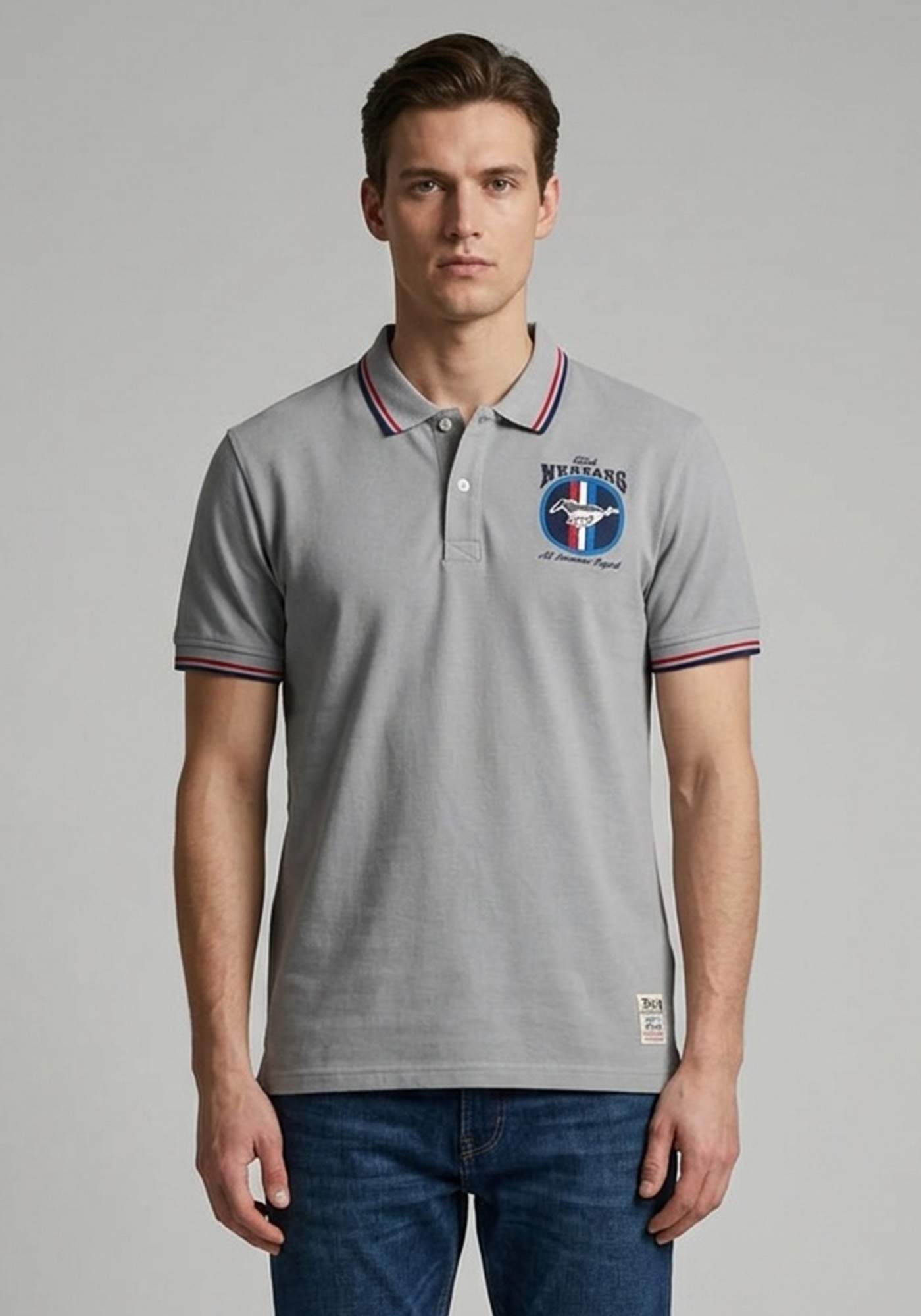 MCS Marlboro Classics Μπλούζα Polo - IFDP015 L0030473 062 Grey