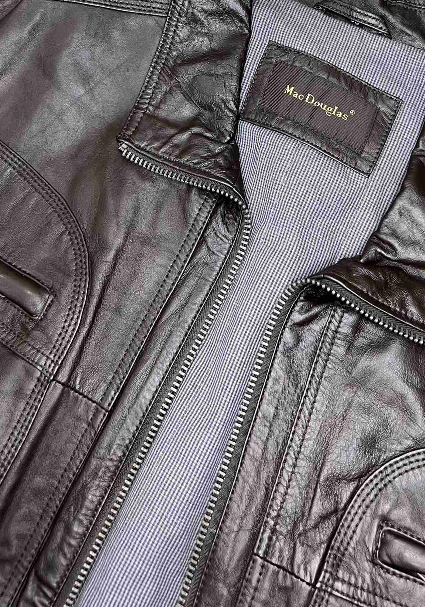 Mac Douglas Δερμάτινο Bomber της σειράς Rick-L - 22316 Dark Brown