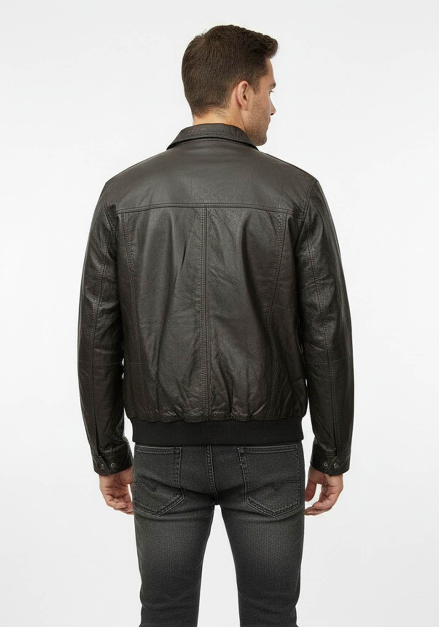 Mac Douglas Δερμάτινο Bomber της σειράς Rick-L - 22316 Dark Brown