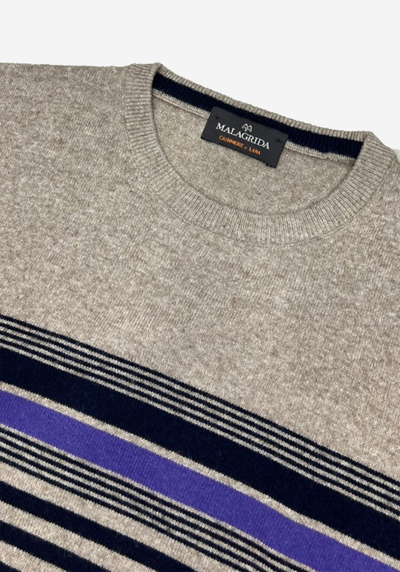 Malagrida Πλεκτό της σειράς Sut - 565939 00671 Sand/Stripe φωτογραφία