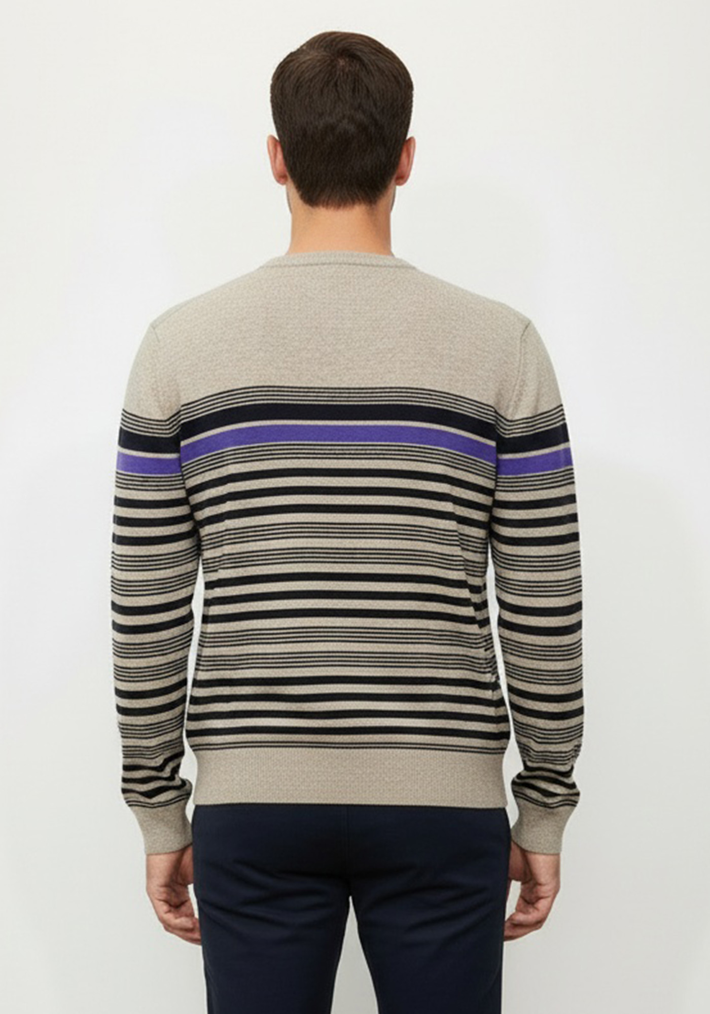 Malagrida Πλεκτό της σειράς Sut - 565939 00671 Sand/Stripe φωτογραφία