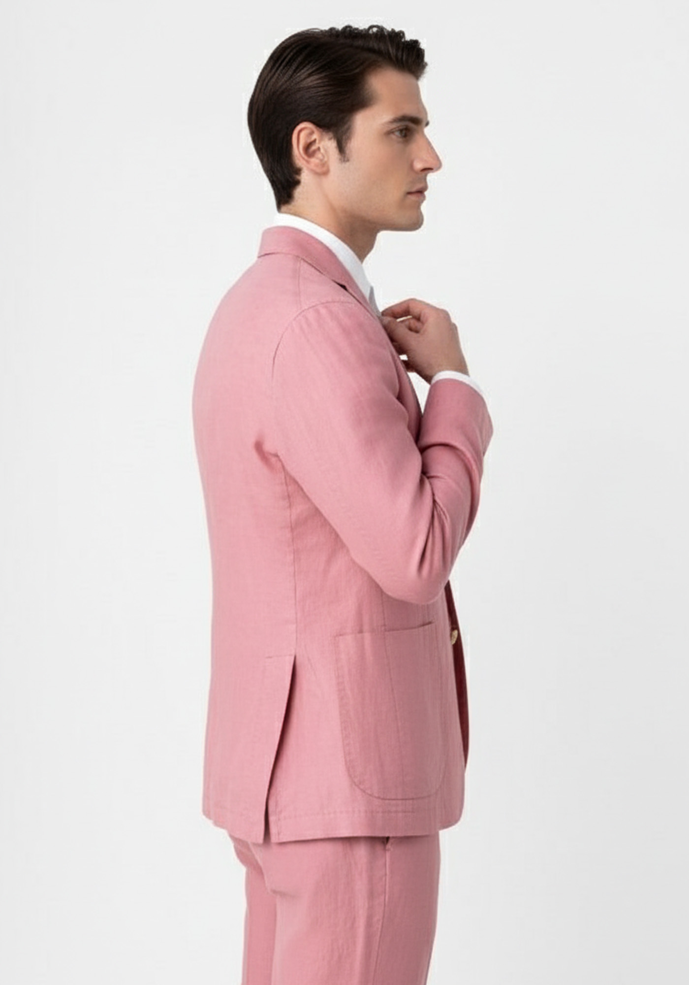 Manuel Ritz 2 Pieces Σταυρωτό Κοστούμι της σειράς Linen - 3432A3738L 14 Pink