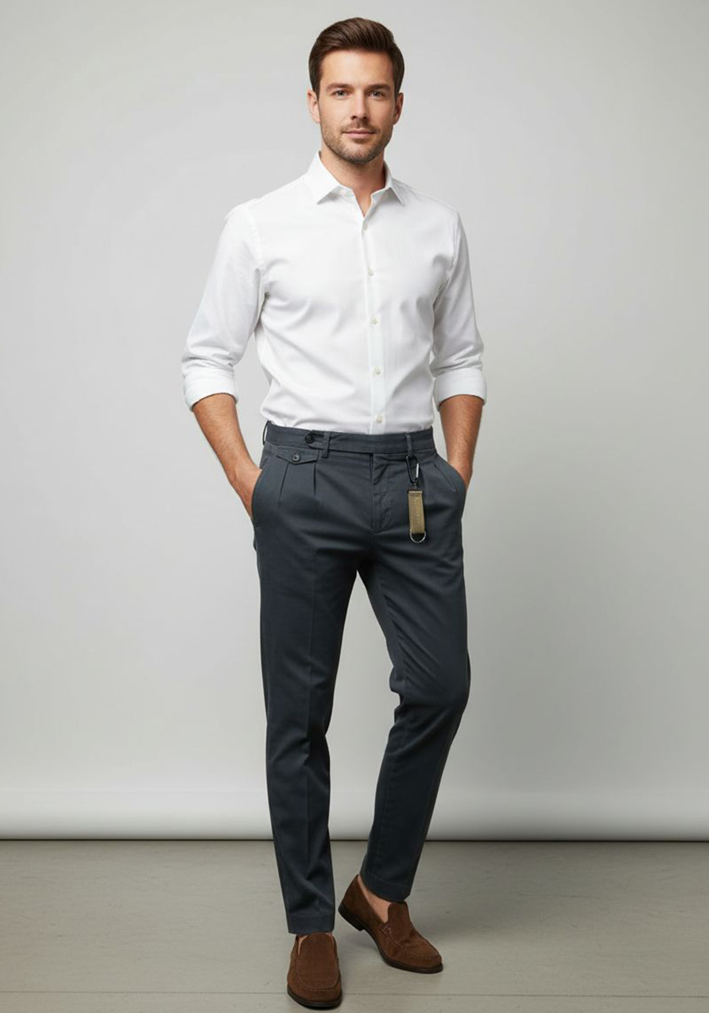 Manuel Ritz Υφασμάτινο Παντελόνι της σειράς Stretch - 3932P1668TC 253790 98 Grey