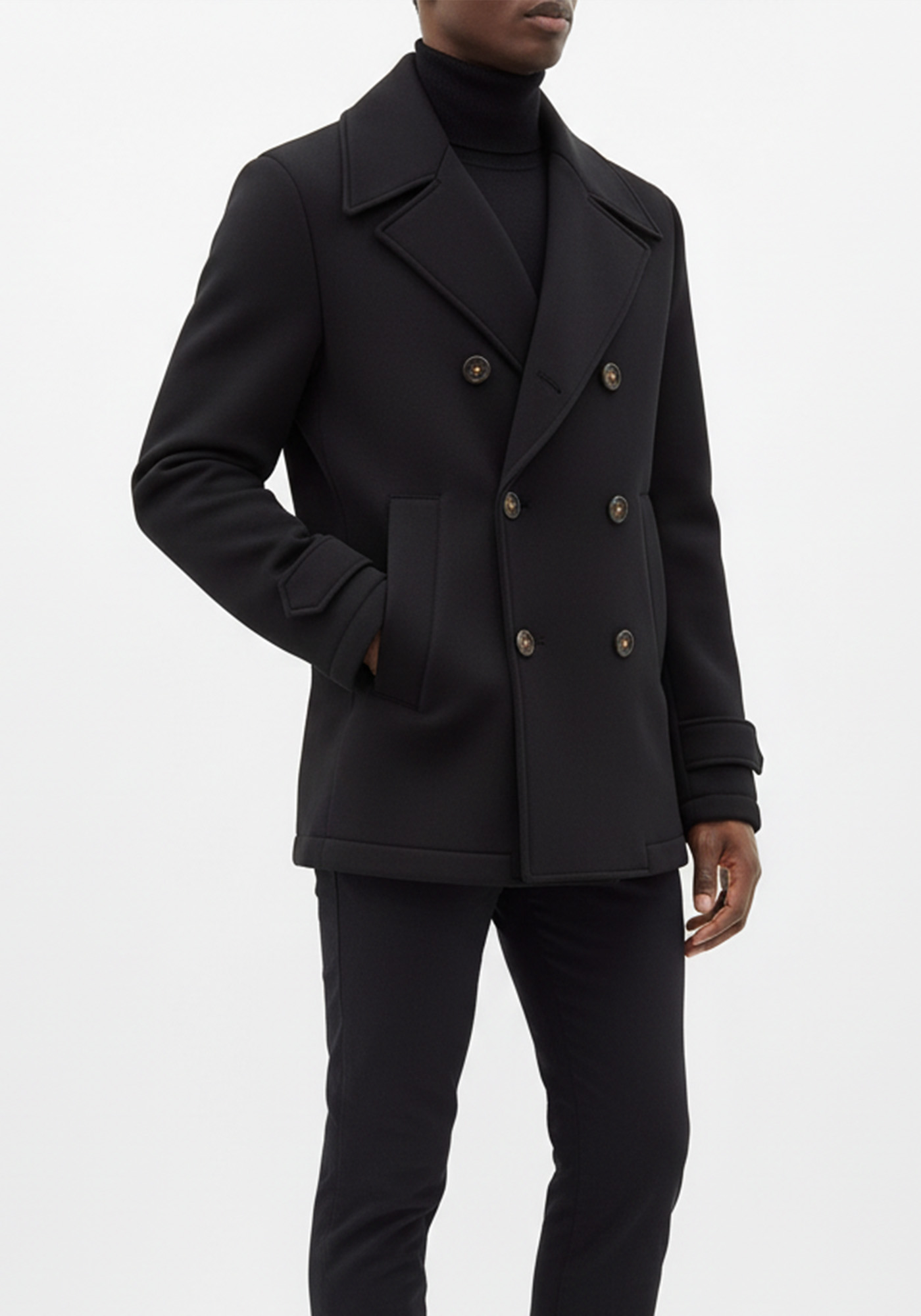 Manuel Ritz Σταυρωτό Παλτό της σειράς Peacoat - 3732H8428C 243921 001 Black φωτογραφία