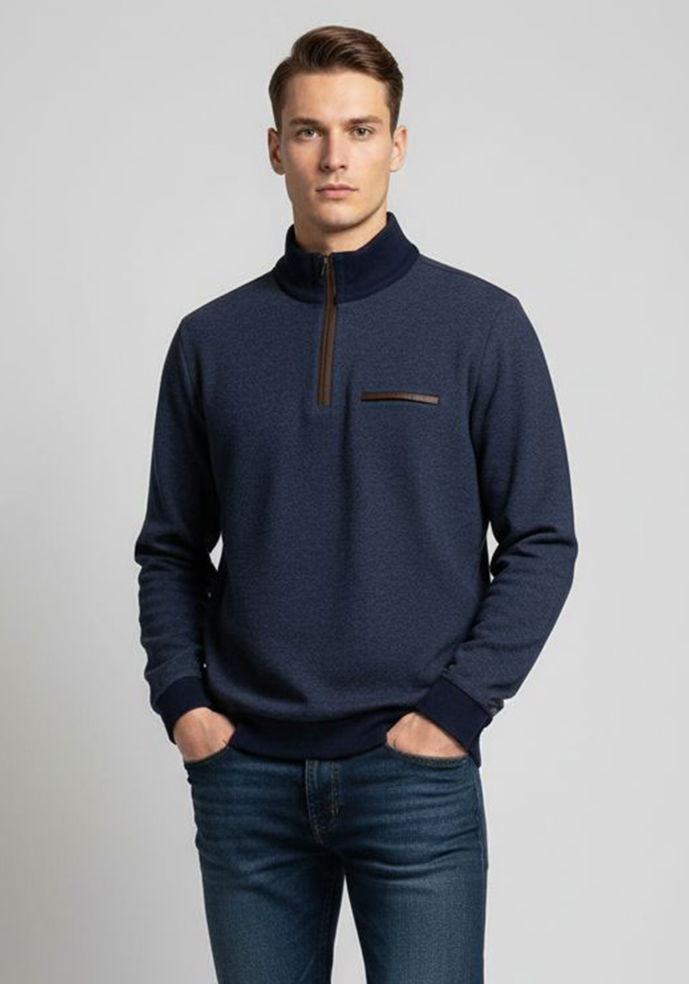 Monte Napoleone Half Zip της σειράς Double - 50 3420 5003 4 Blue