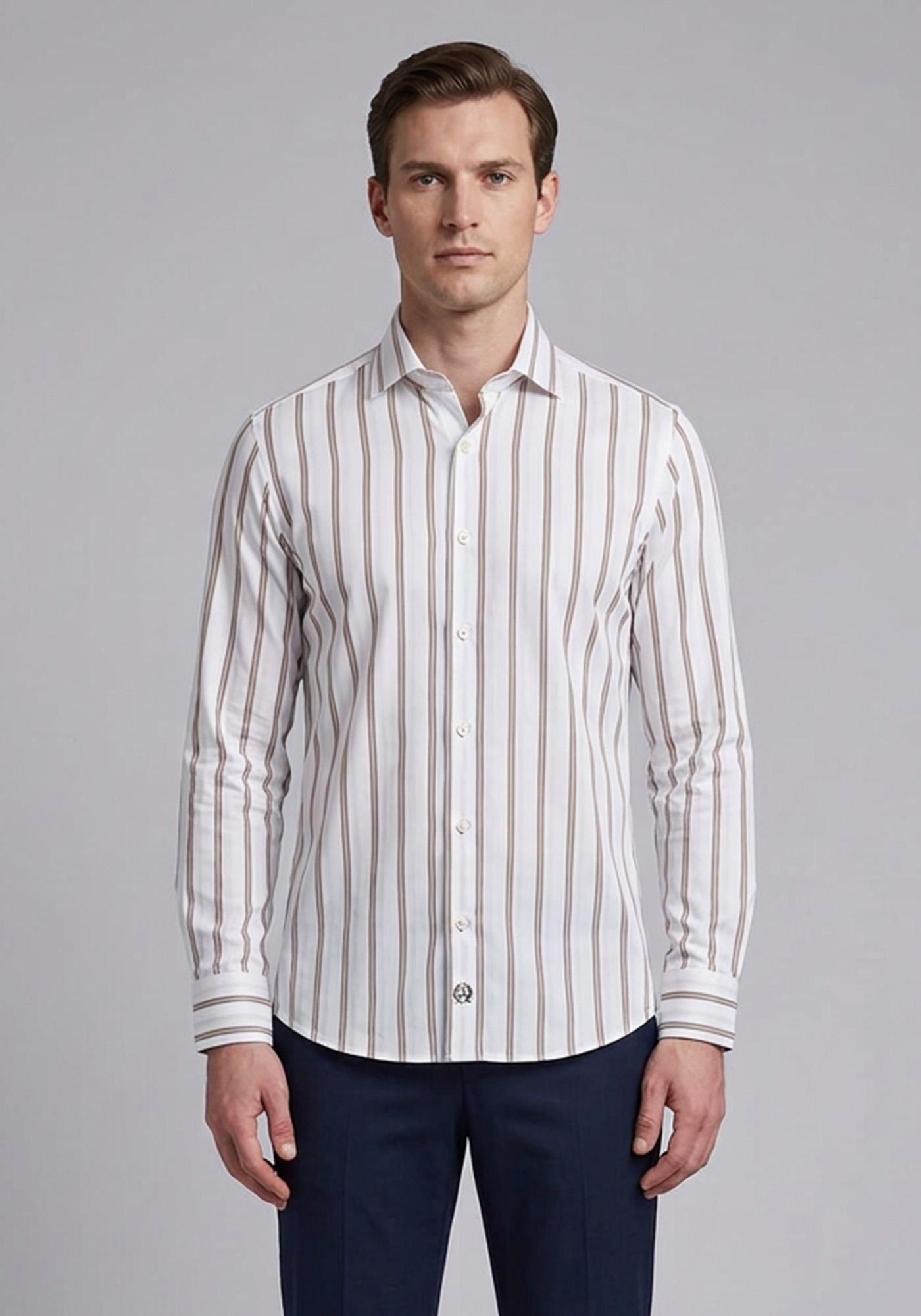 Monte Napoleone Πουκάμισο Stripe - 261 32 2285 3151 8 White