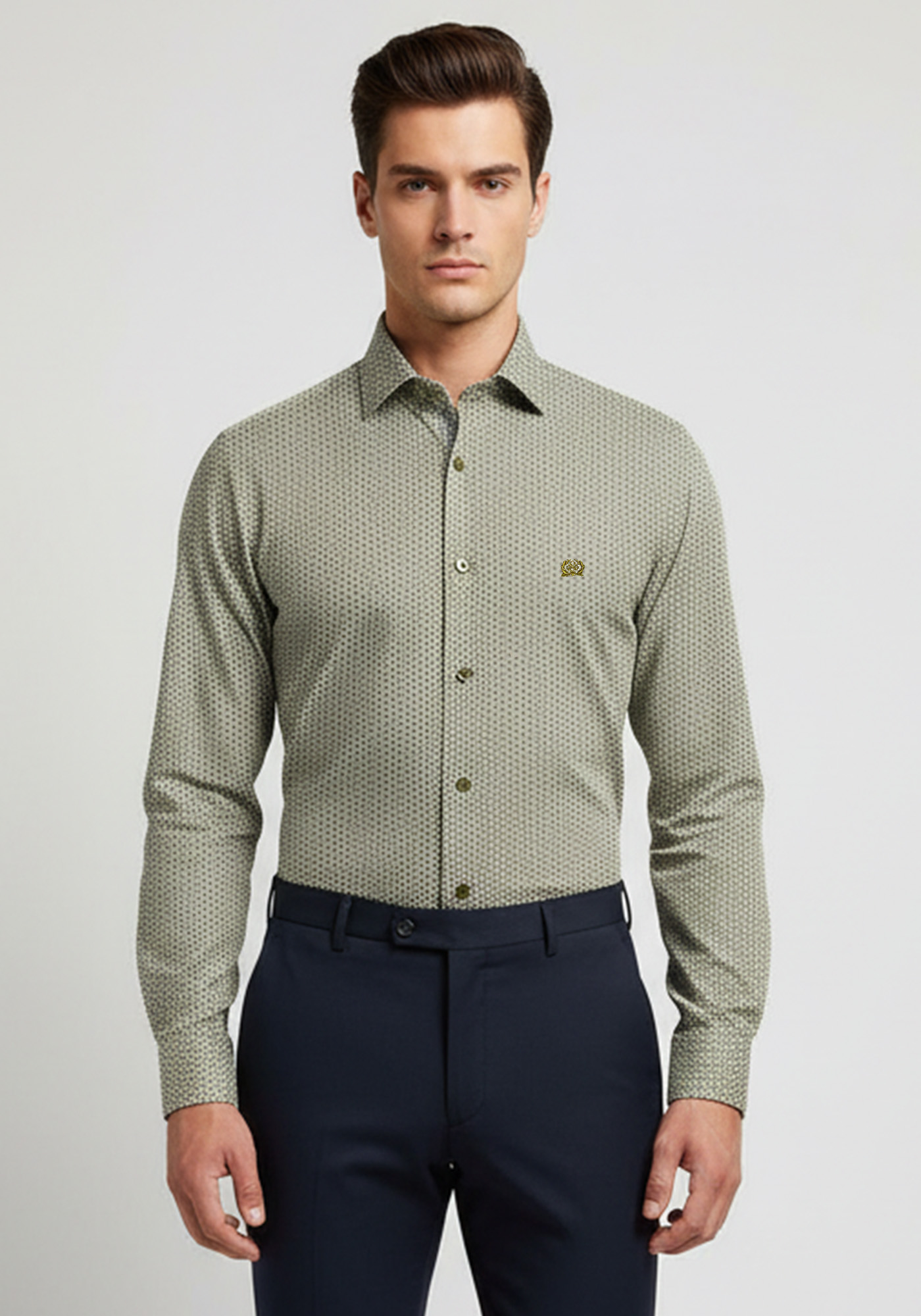 Monte Napoleone Πουκάμισο της σειράς Rex - 252 32 3055 3017 2 Khaki