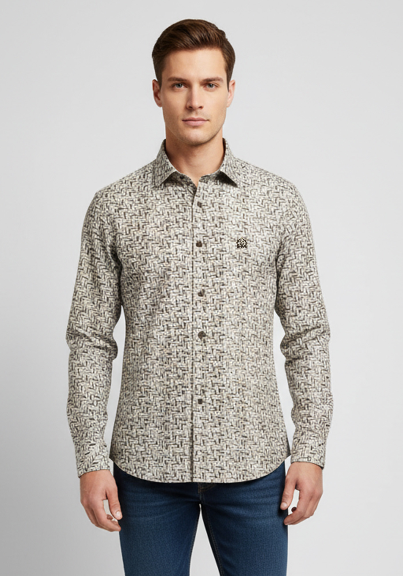 Monte Napoleone Πουκάμισο της σειράς Rex - 252 32 33055 3011 1 Brown