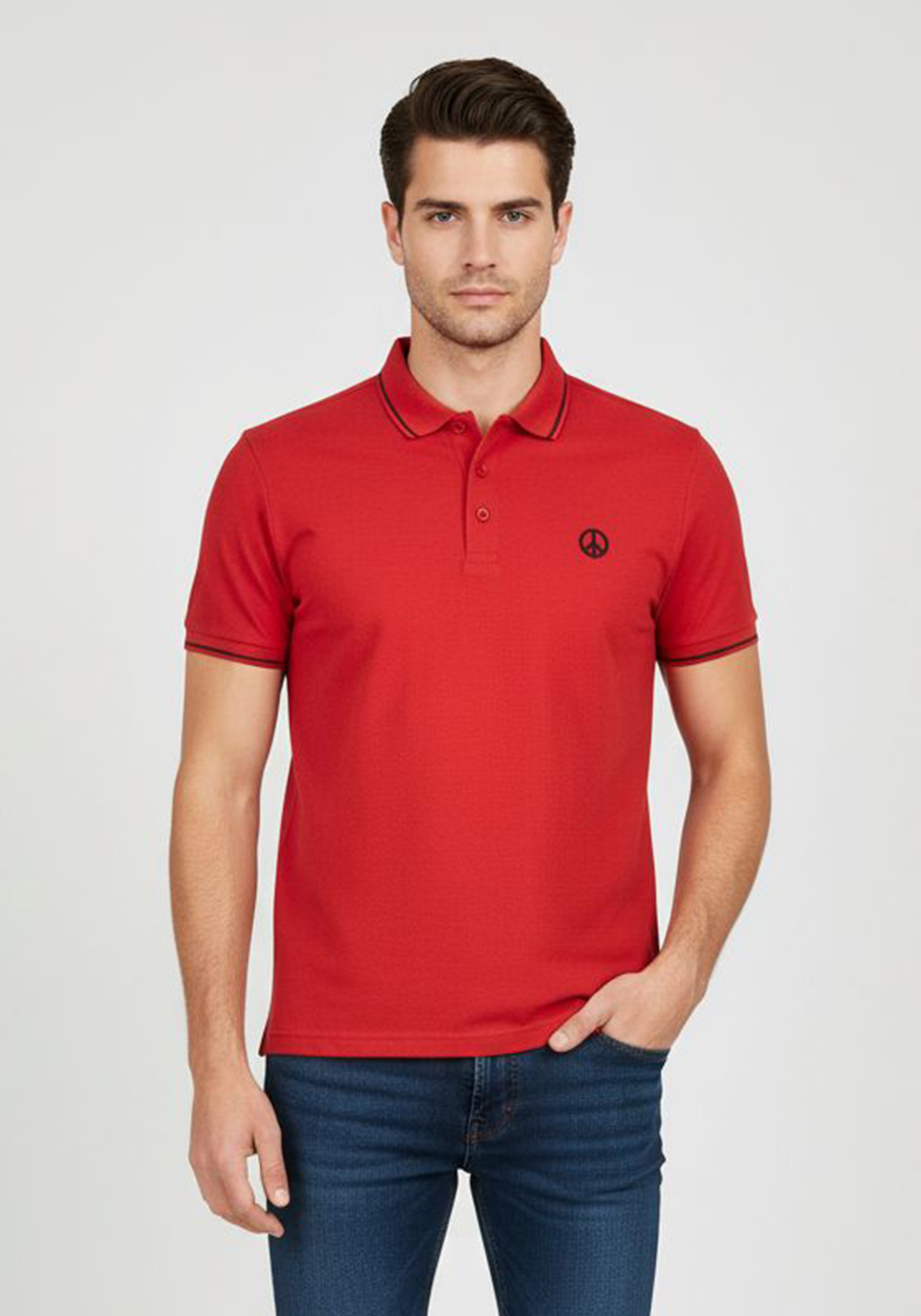 Moschino Polo Tshirt της σειράς Basic - M8131 E1384 Watermelon