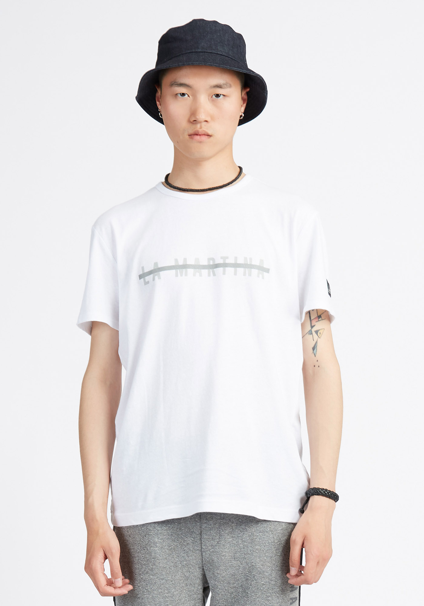 La Martina Κοντομάνικη Μπλούζα της σειράς Mouline' Jersey - VMR302 JS357 00001 Optic White