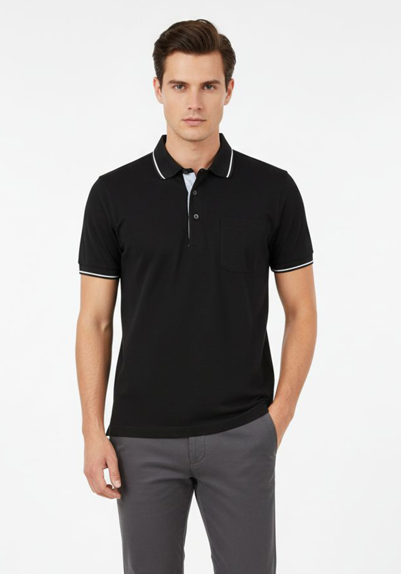 Nino Marini Polo Tshirt της σειράς Basic - 41433 00035 Black