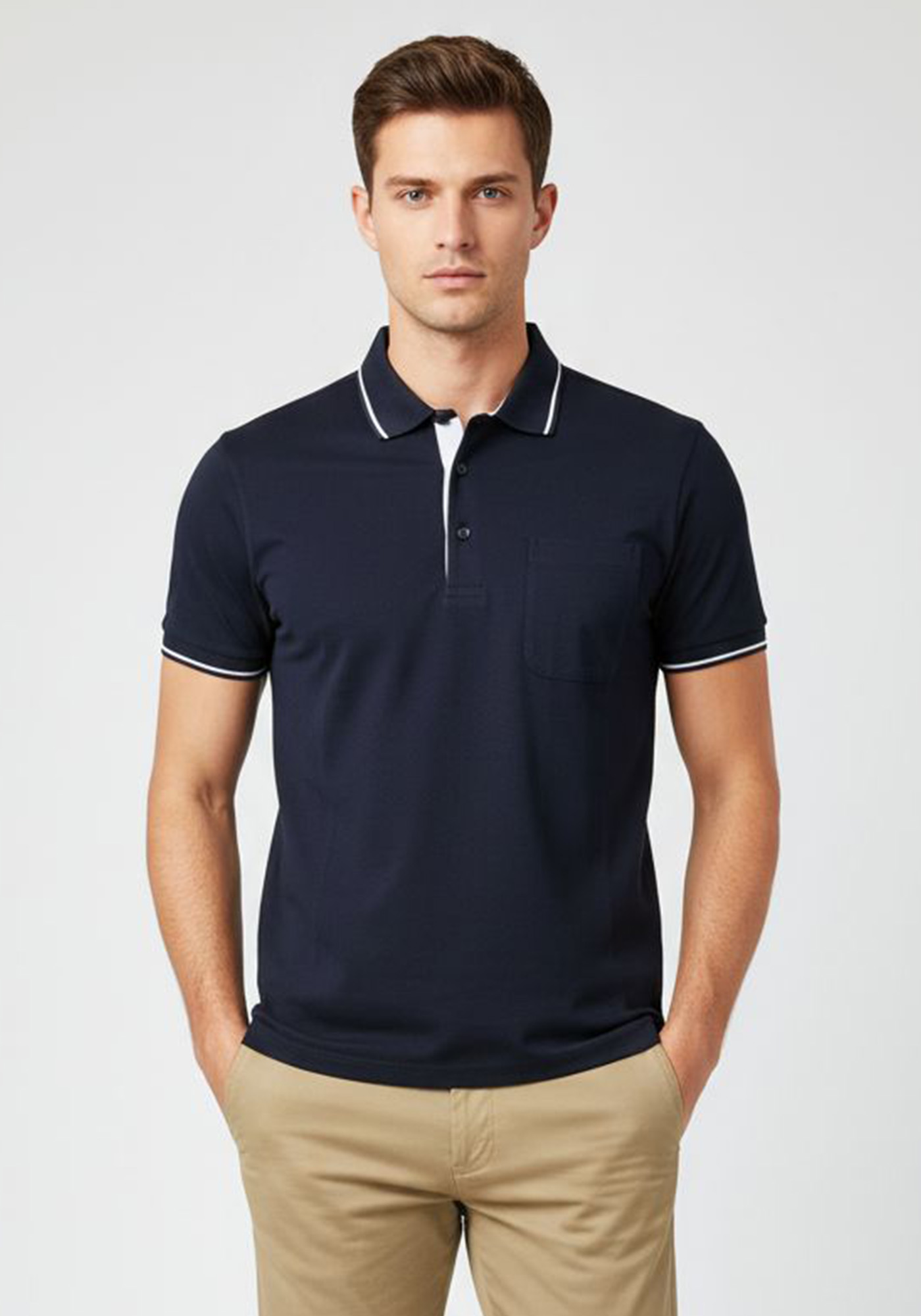 Nino Marini Polo Tshirt της σειράς Basic - 41433 00050 Blue