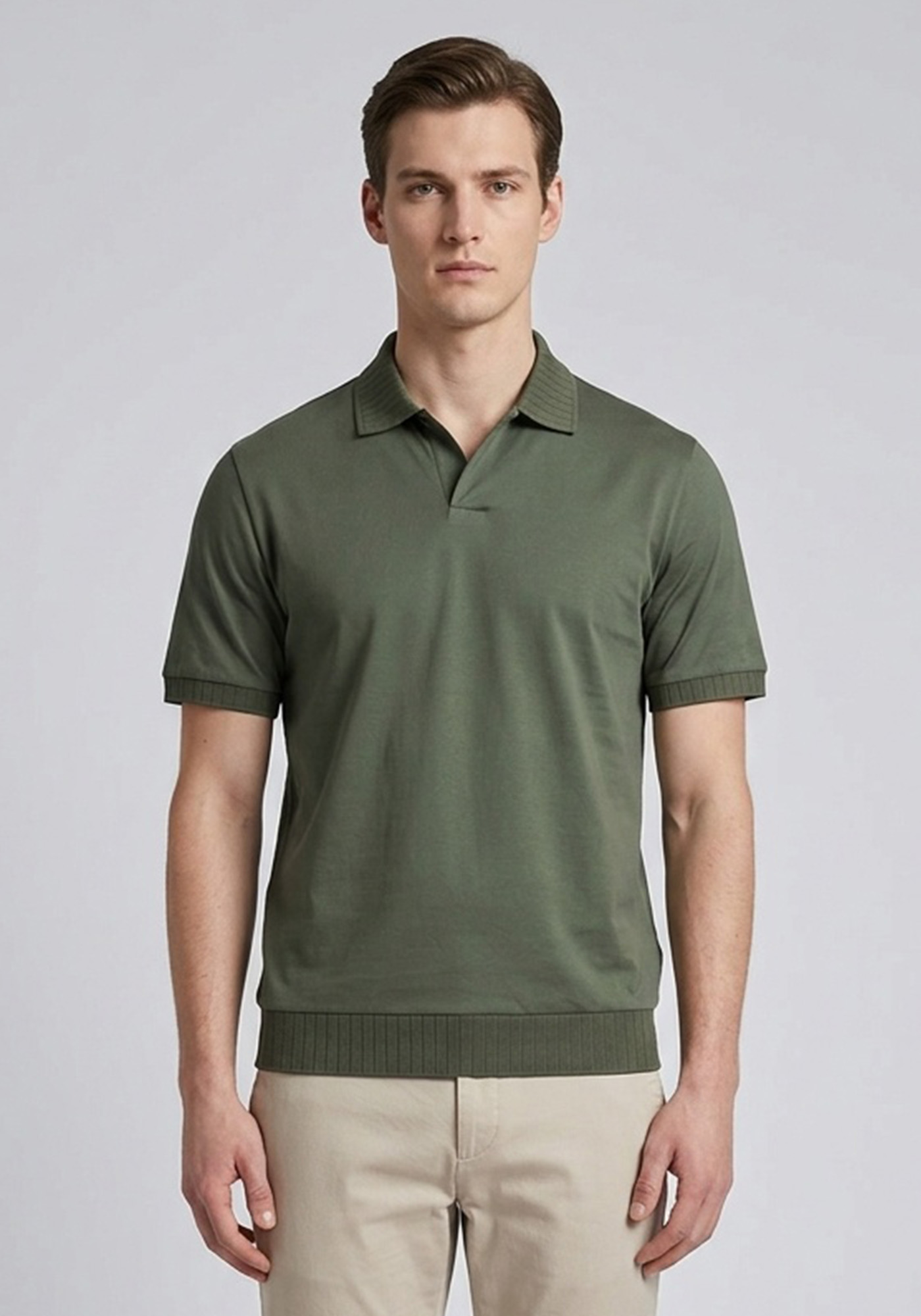 Nino Marini Polo Μπλούζα Merci - XMNIN82600 00397 Khaki