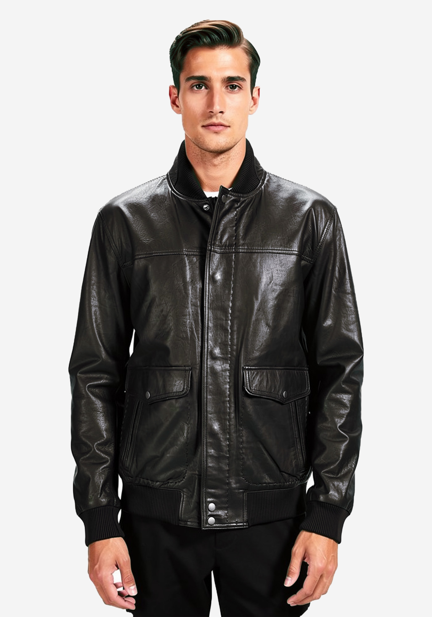 North Star Δερμάτινο Μπουφάν της σειράς Bomber - 701 LE 02 Dark Brown