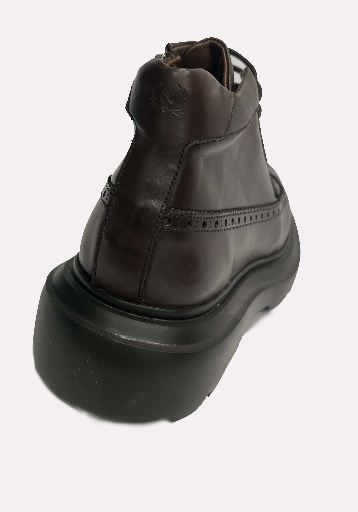 Monte Napoleone Δερμάτινα Μποτάκια της σειράς Oxford - 252 90 7185 9032 2 Brown φωτογραφία