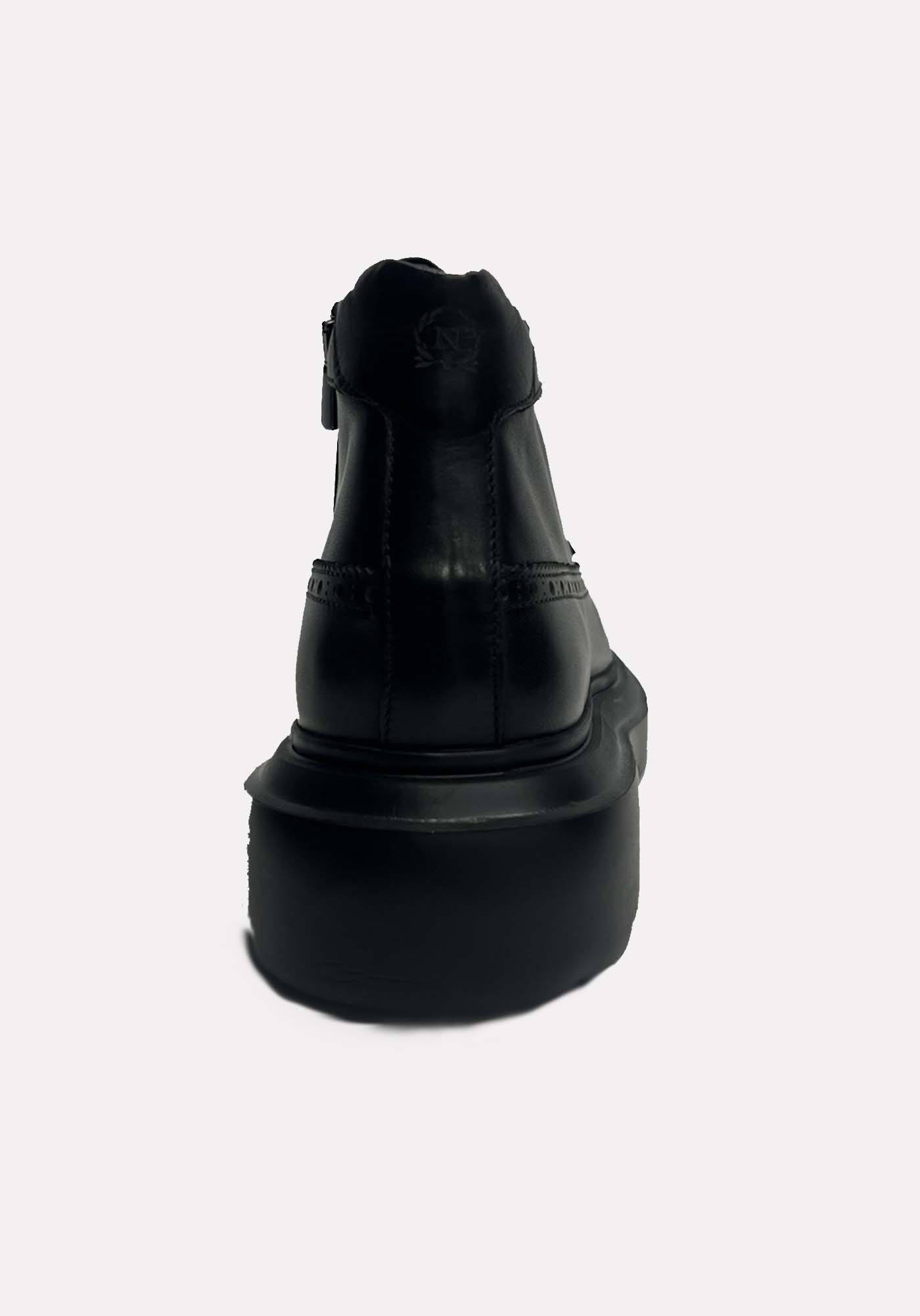 Monte Napoleone Δερμάτινα Μποτάκια της σειράς Oxford - 252 90 7185 9032 4 Black φωτογραφία