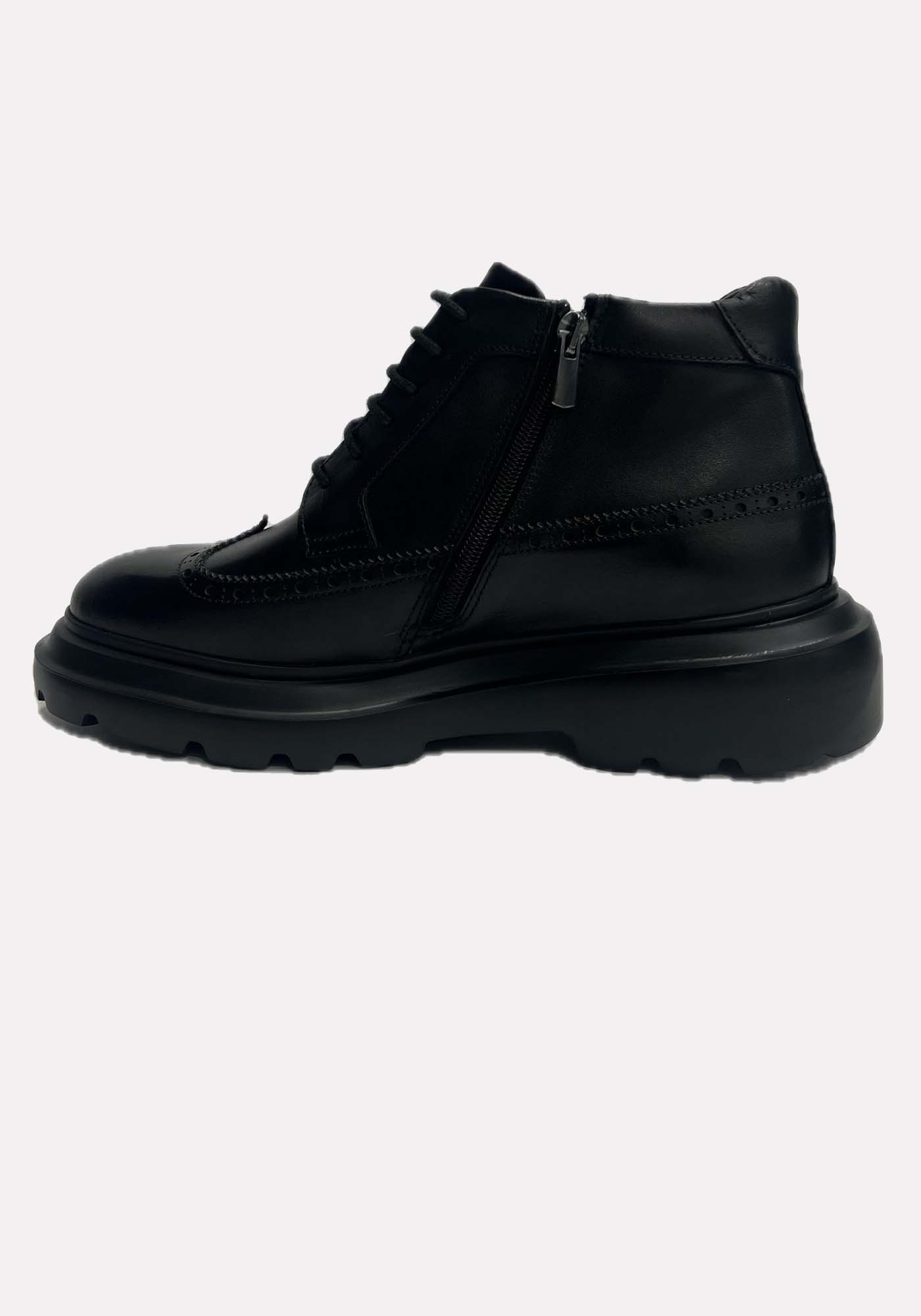 Monte Napoleone Δερμάτινα Μποτάκια της σειράς Oxford - 252 90 7185 9032 4 Black φωτογραφία