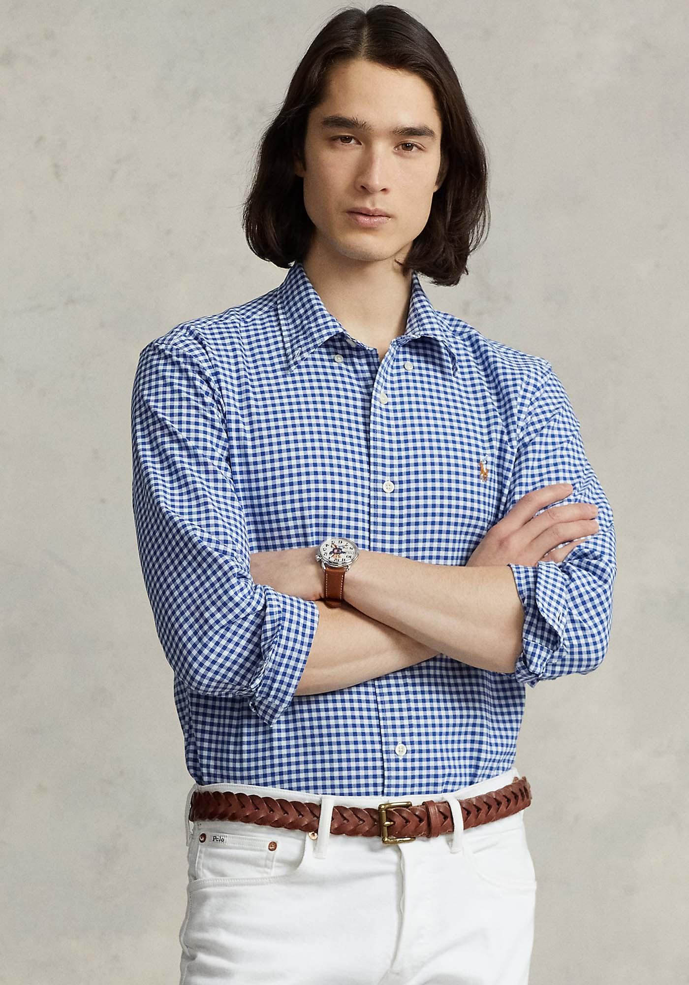 Polo Ralph Lauren Polo Ralph Lauren Πουκάμισο της σειράς Oxford Sport - 710792041 005 Blue White