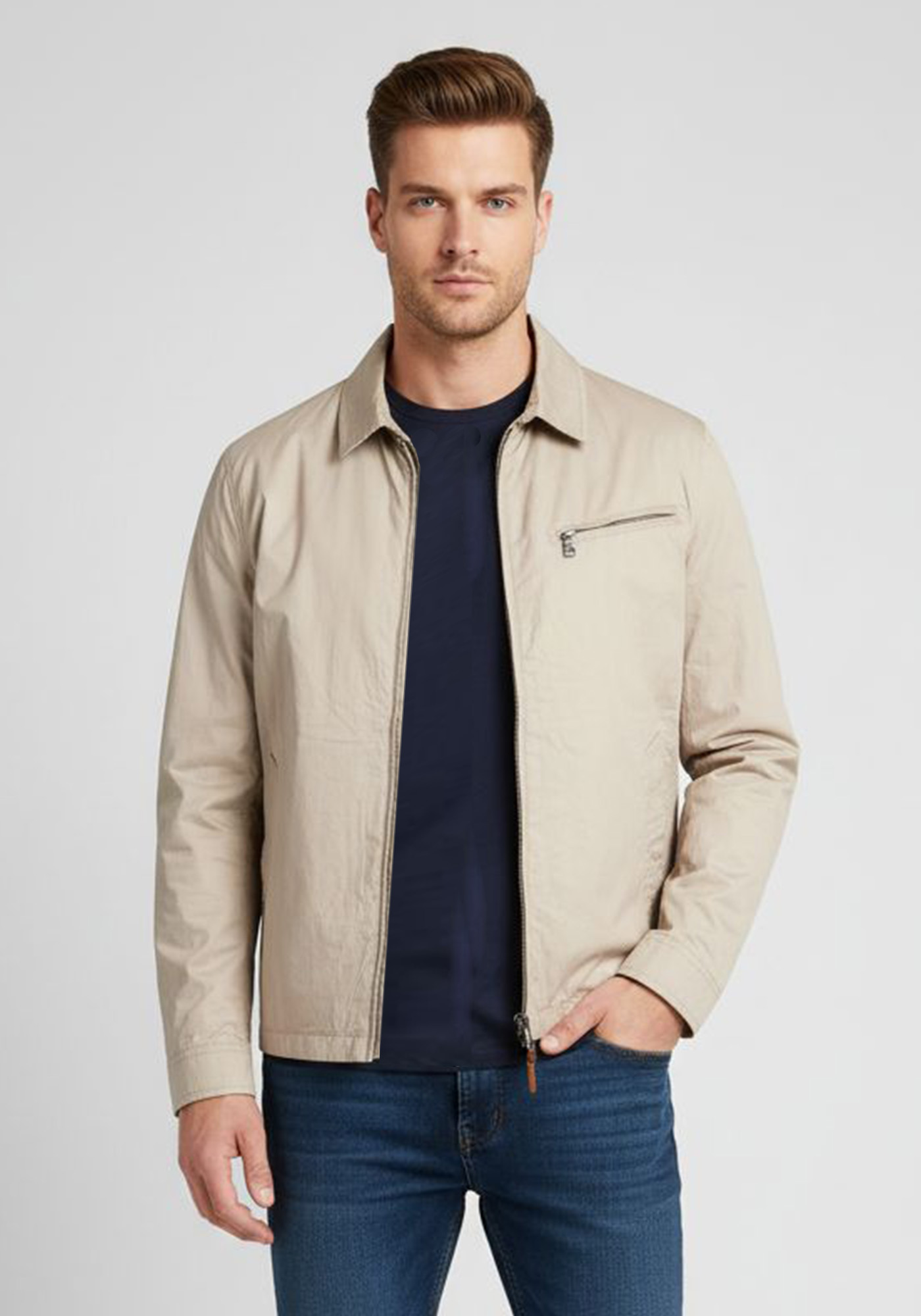 Peter Cofox Καλοκαιρινό Jacket της σειράς Blouson - 310242 012 Ecru
