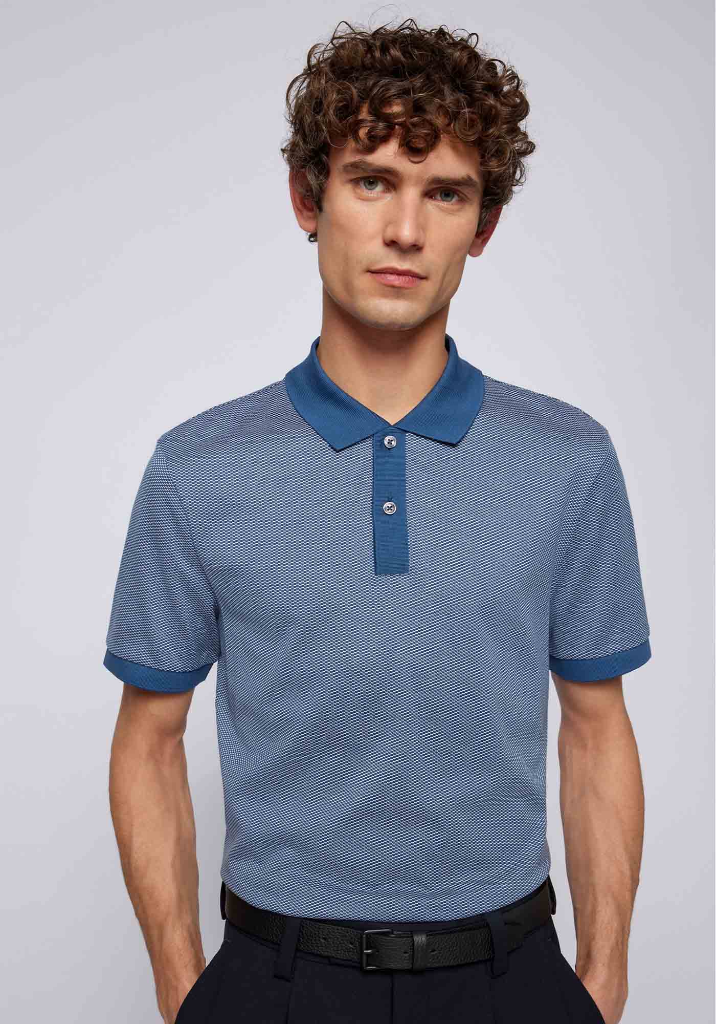 BOSS Κοντομάνικη Polo της σειράς Phillipson 103 - 50467099 413 Dark Blue φωτογραφία