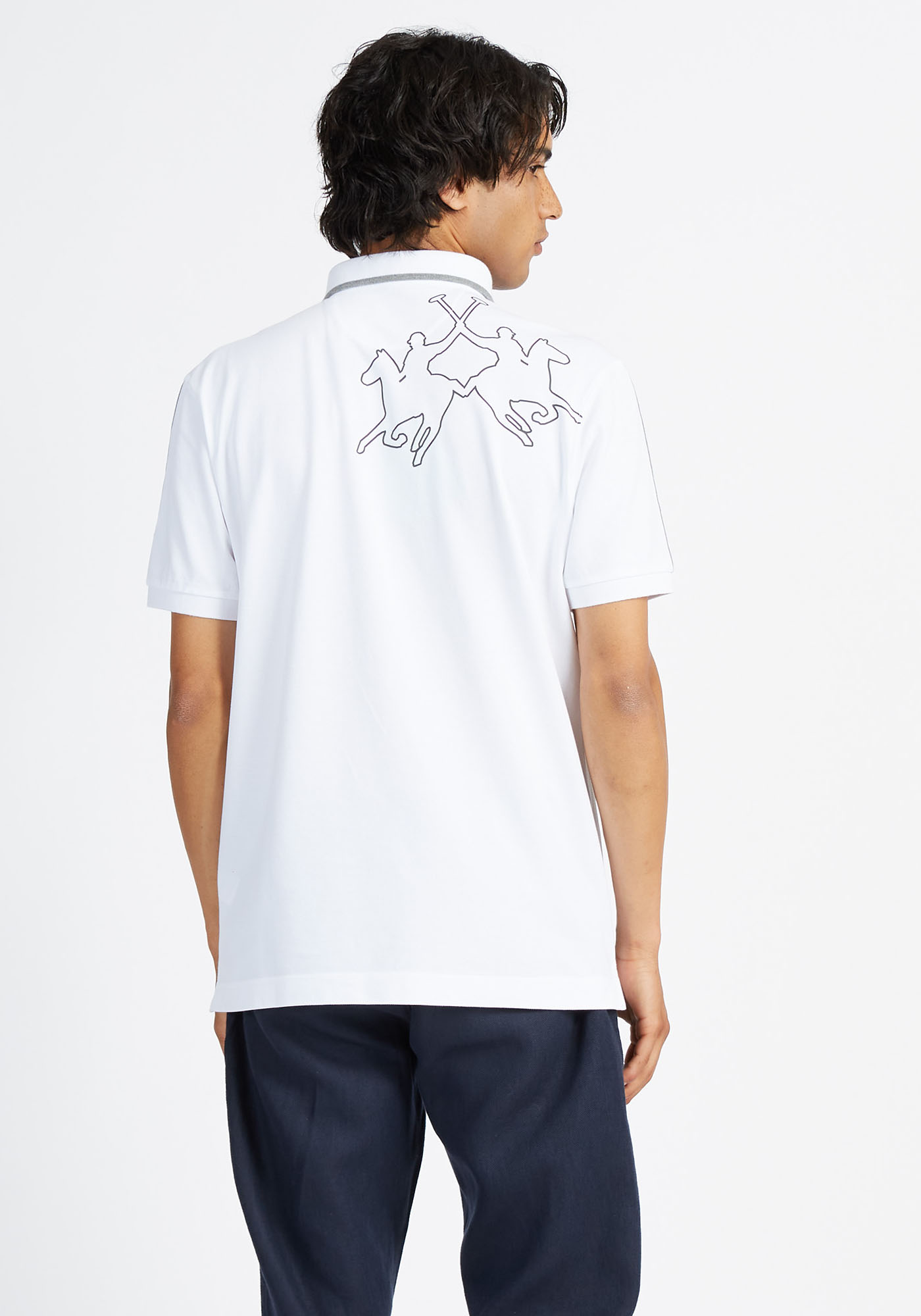 La Martina Polo Μπλούζα της σειράς Pima Cotton - VMP602 PK157 00001 Optic White