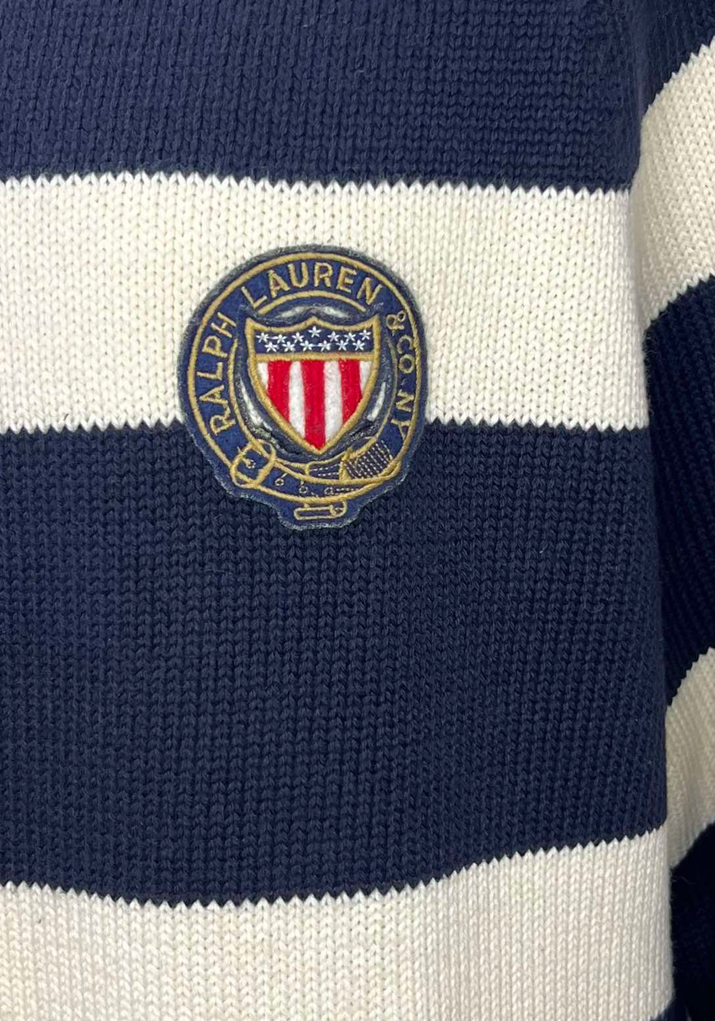 Polo Ralph Rauren Πλεκτό της σειράς Larson - MFL09530 Navy/Sand