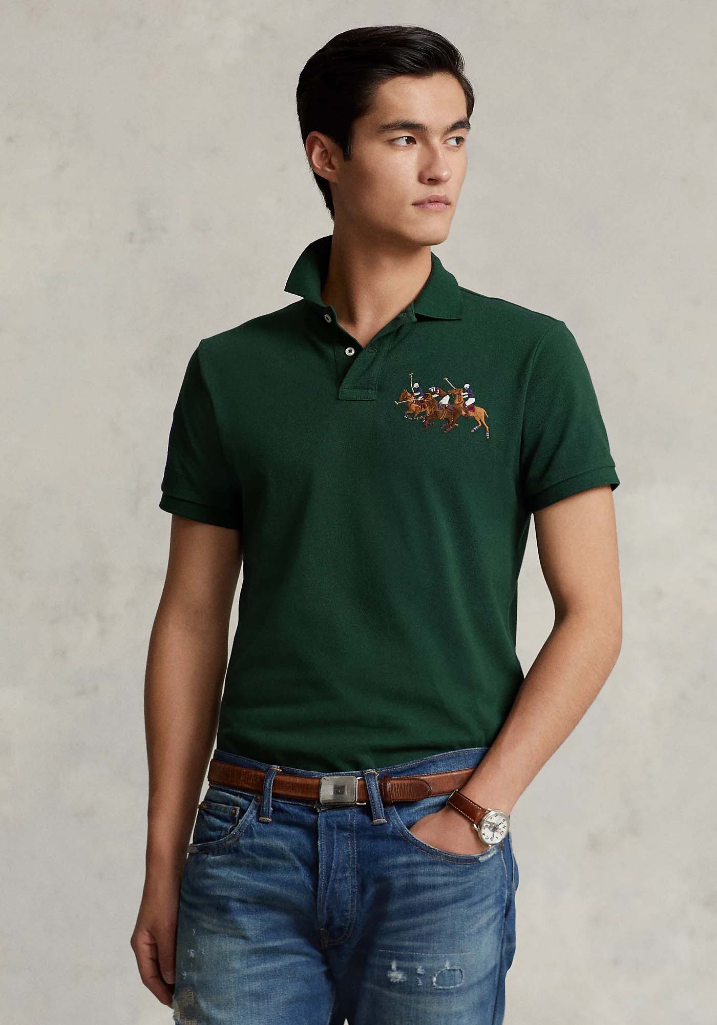 Polo Ralph Lauren Polo Μπλούζα της σειράς Triple Pony - 710814437 005 College Green