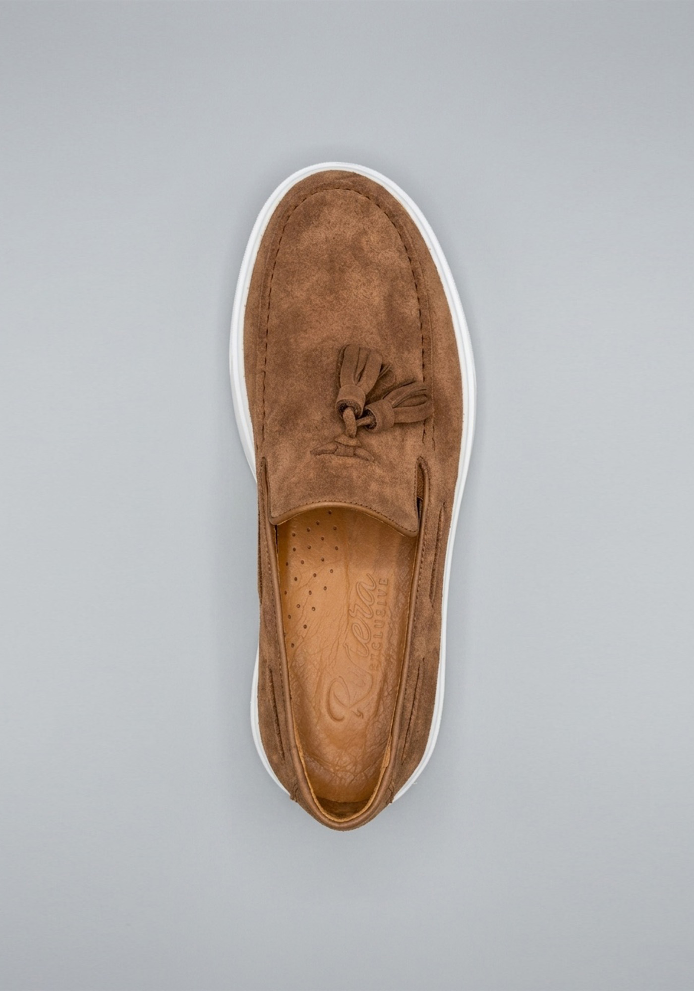 RIVIERA Shoes Suede Loafers - 2073Α Brown φωτογραφία