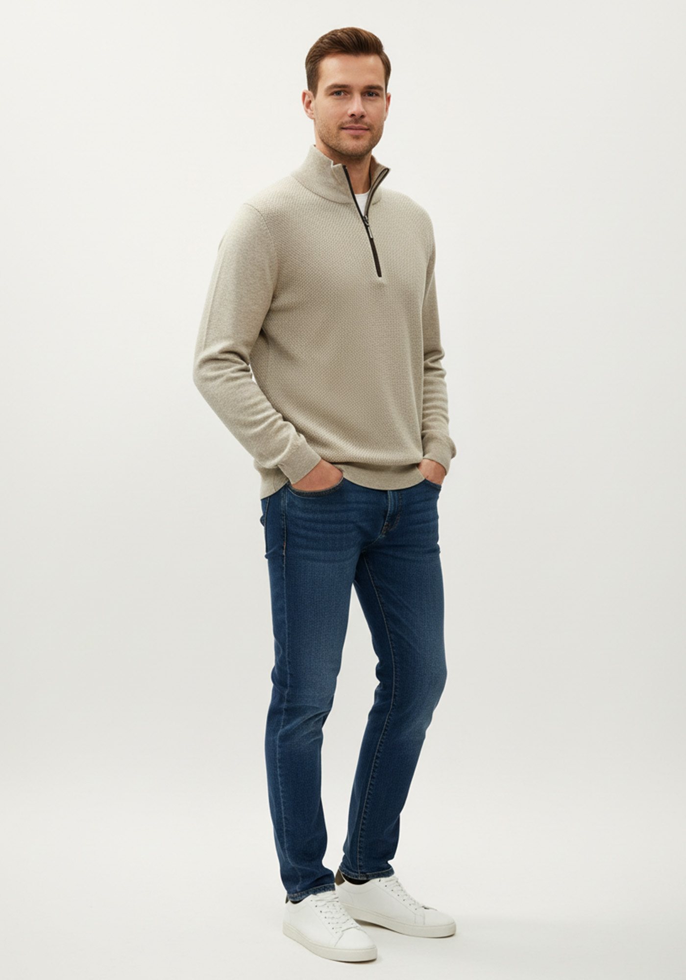 Redmond Πλεκτή μπλούζα της σειράς NOS - 623 212 Beige φωτογραφία