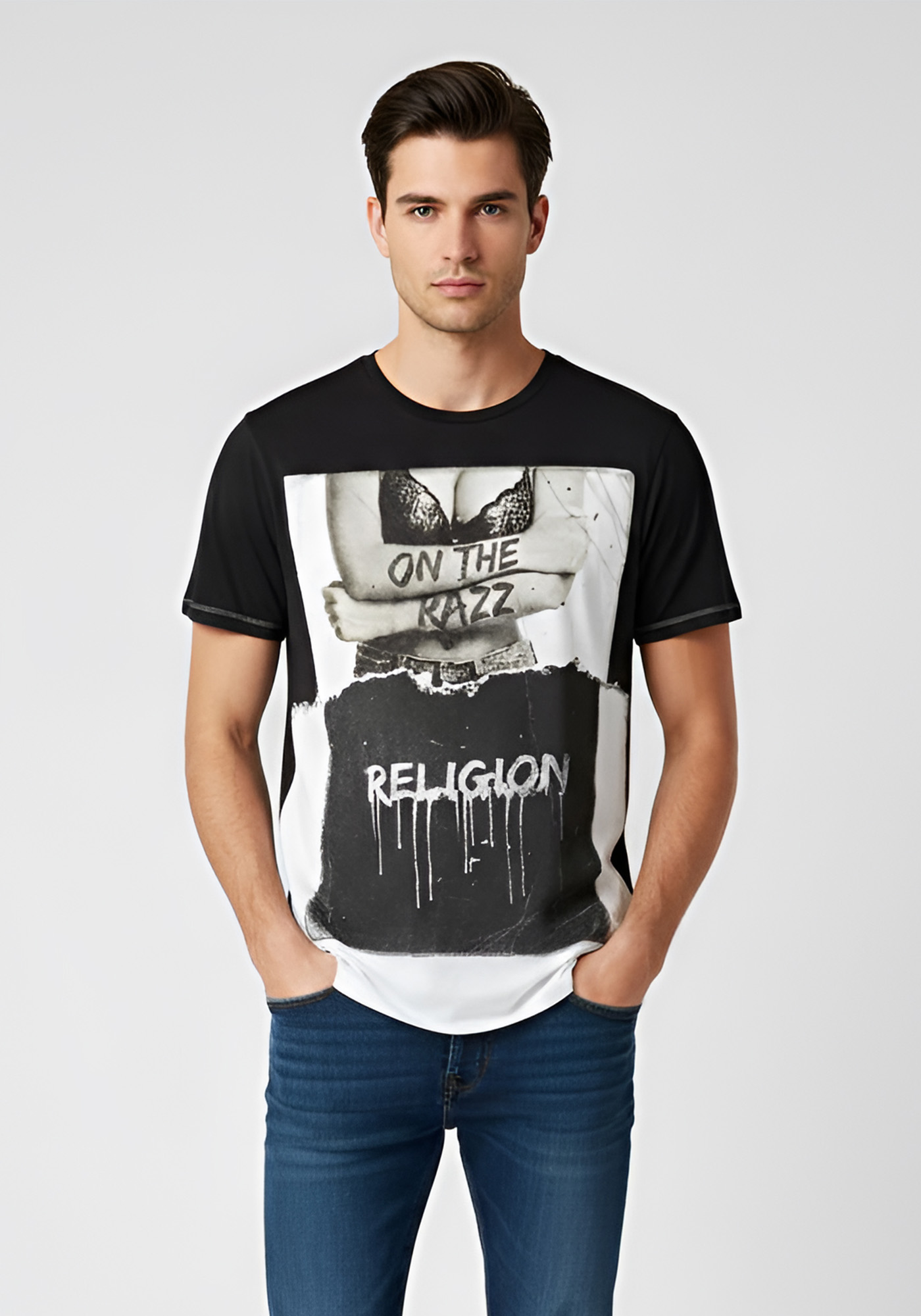 Religion T-shirt της σειράς Graph - MBOZG05 White/Black