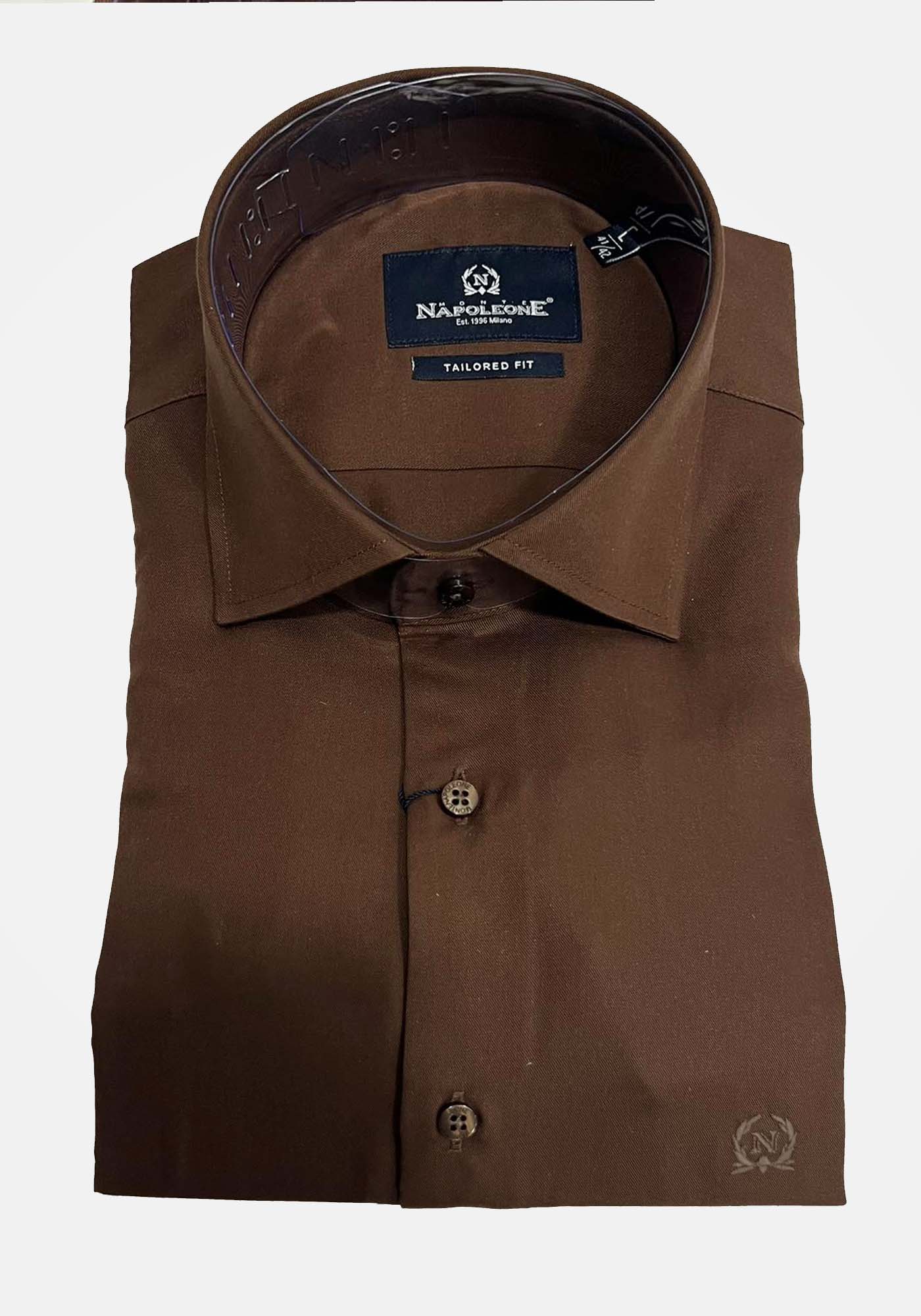 Monte Napoleone Πουκάμισο της σειράς Rex - 252 32 3055 3137 9 Brown φωτογραφία