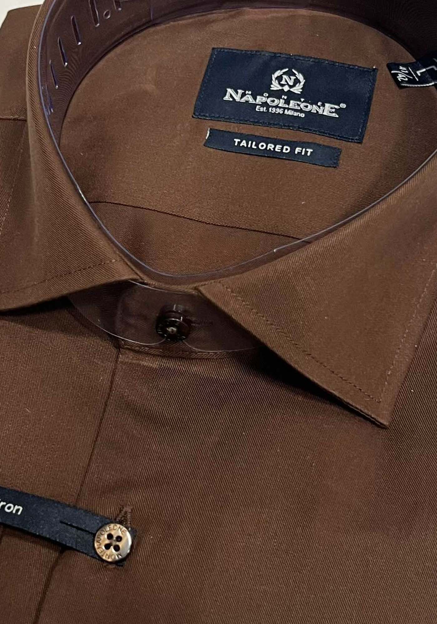 Monte Napoleone Πουκάμισο της σειράς Rex - 252 32 3055 3137 9 Brown φωτογραφία