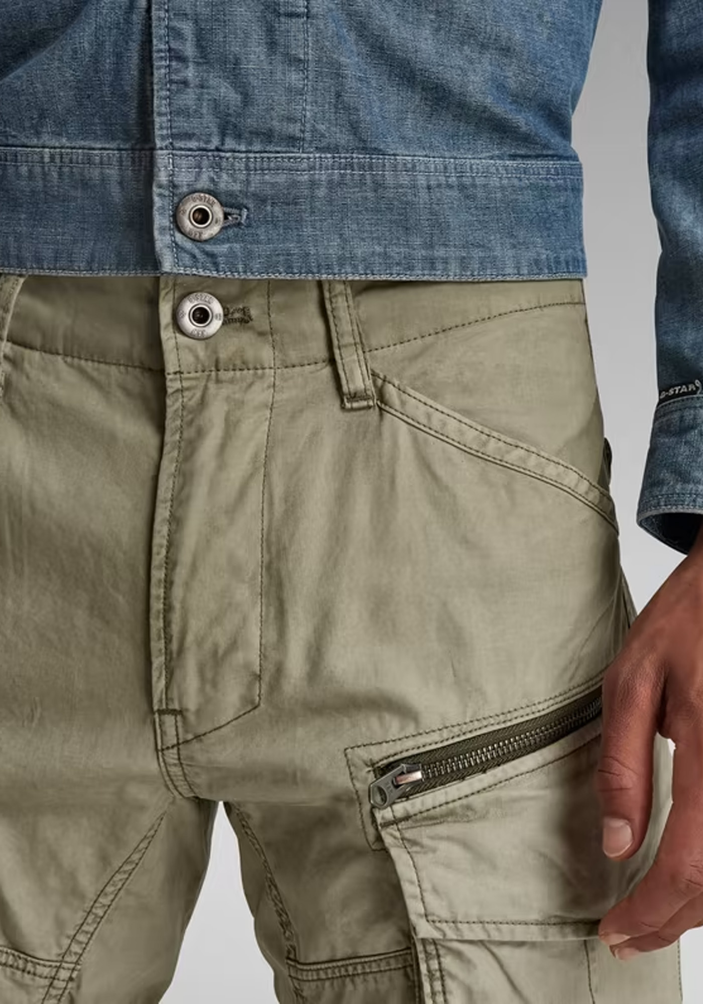 G Star Cargo Παντελόνι της σειράς Rovic Zip 3D Tapered - D02190 9740 D187 22 Shamrock Vitange φωτογραφία