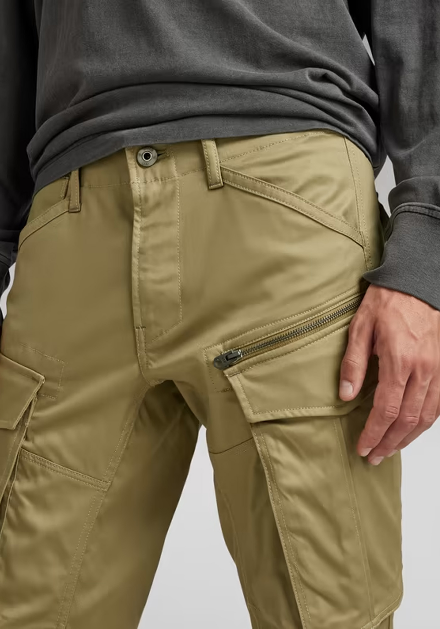 G Star Cargo Παντελόνι της σειράς Rovic Zip 3D Tapered - D02190 C096 C981 21 Fresh Army Green GD