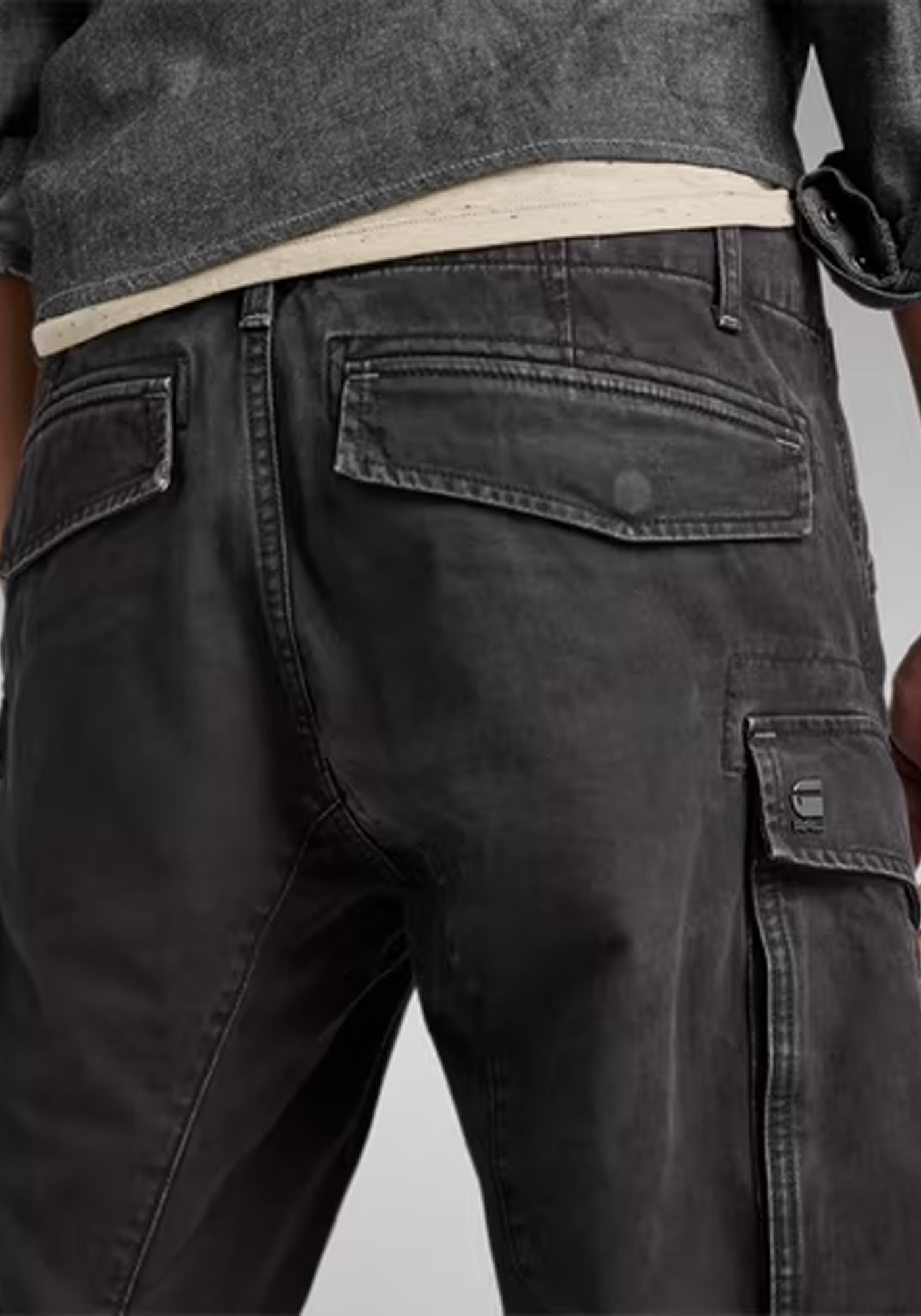 G Star Cargo Παντελόνι της σειράς Rovic Zip 3D Tapered - D02190 C961 6484 21 DK Black φωτογραφία