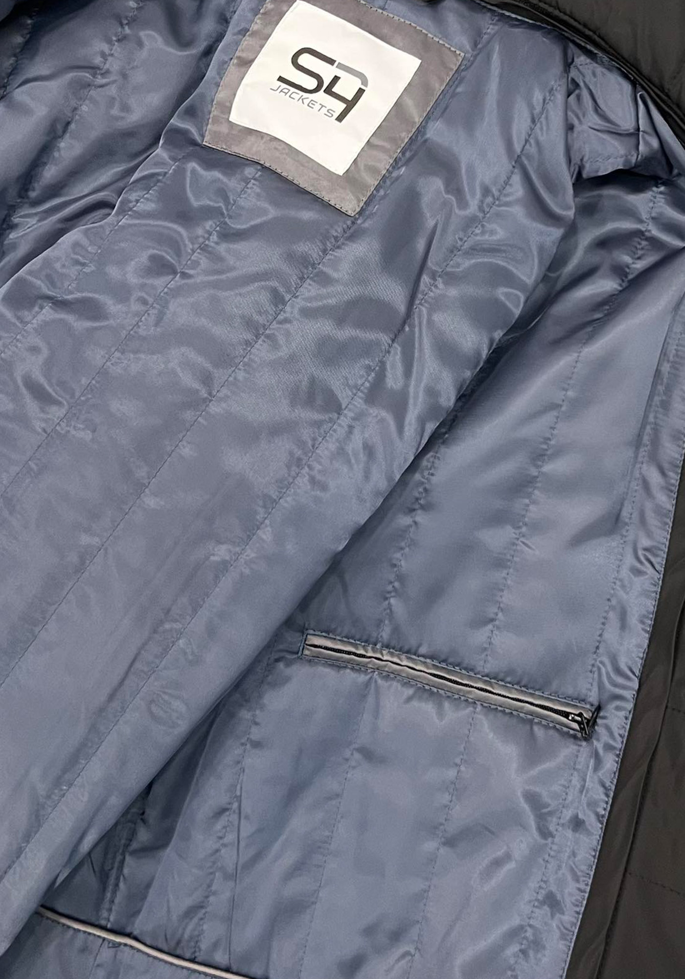 S4 Παλτό της σειράς New Edison - 74381 2529 0801 Blue Black φωτογραφία