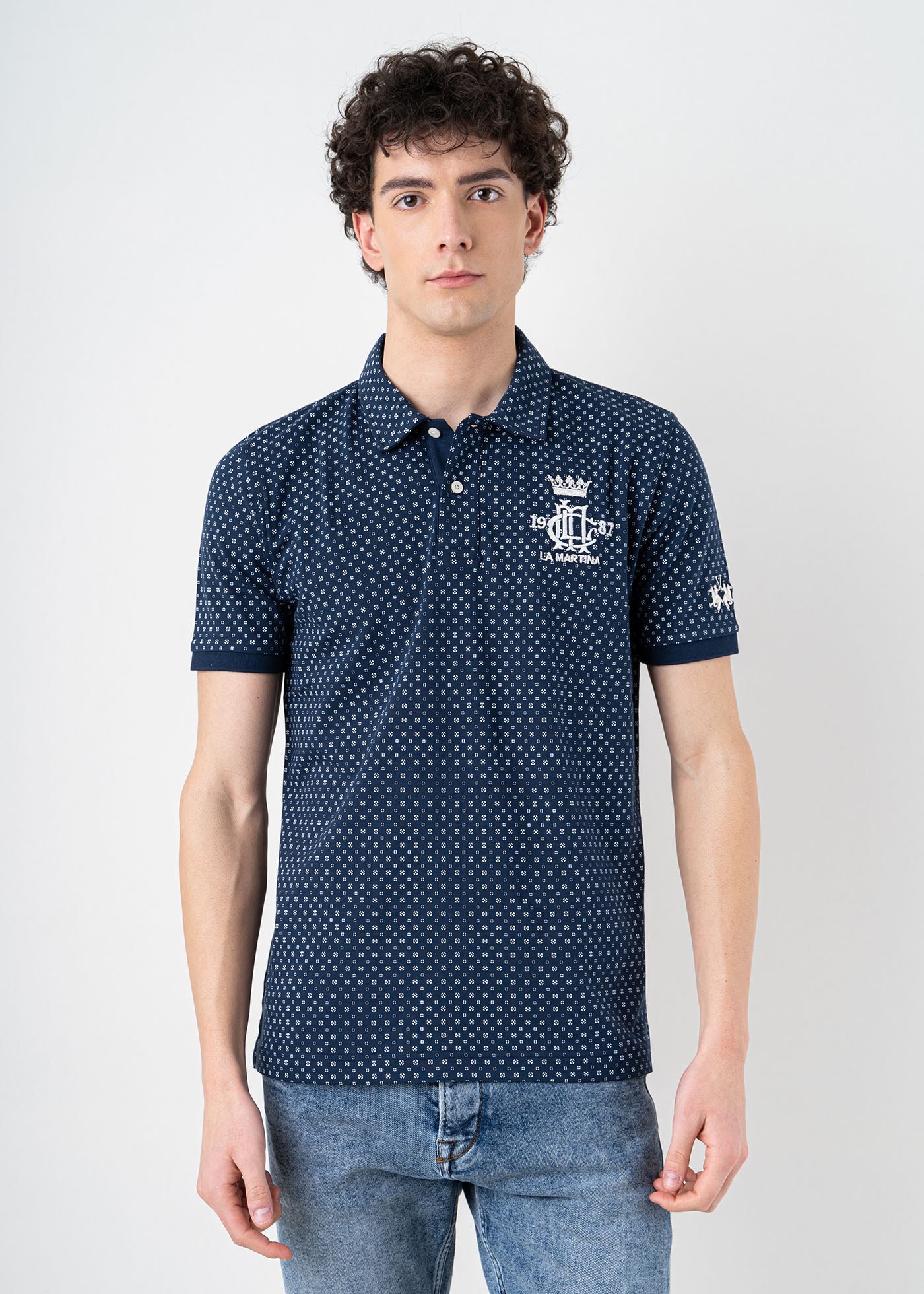 La Martina La Martina Κοντομάνικη Polo της σειράς Man Polo - YMP022 PK183 F0043 Blue